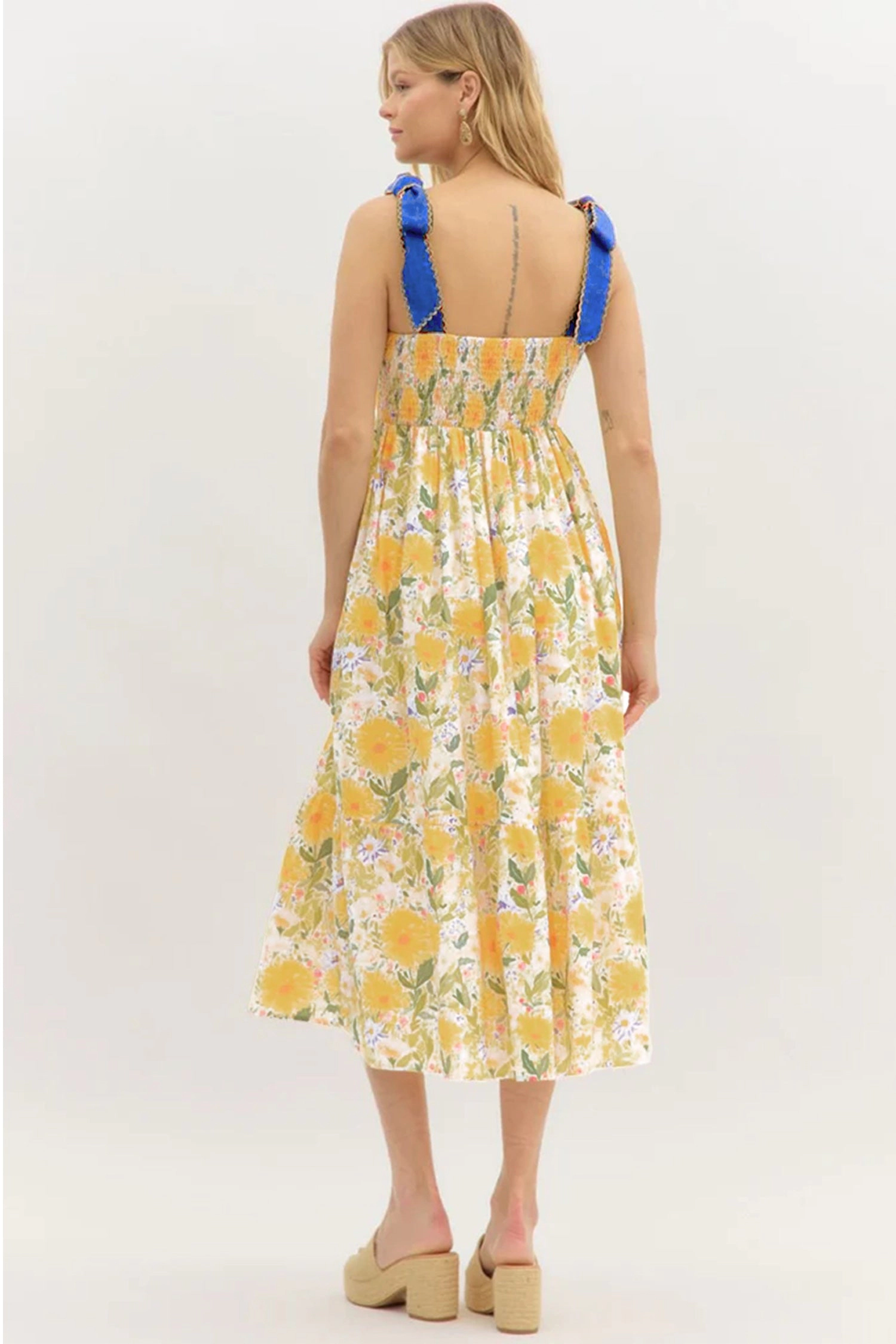 Threaded Pear Women's Emilia Straps High Waist Dress