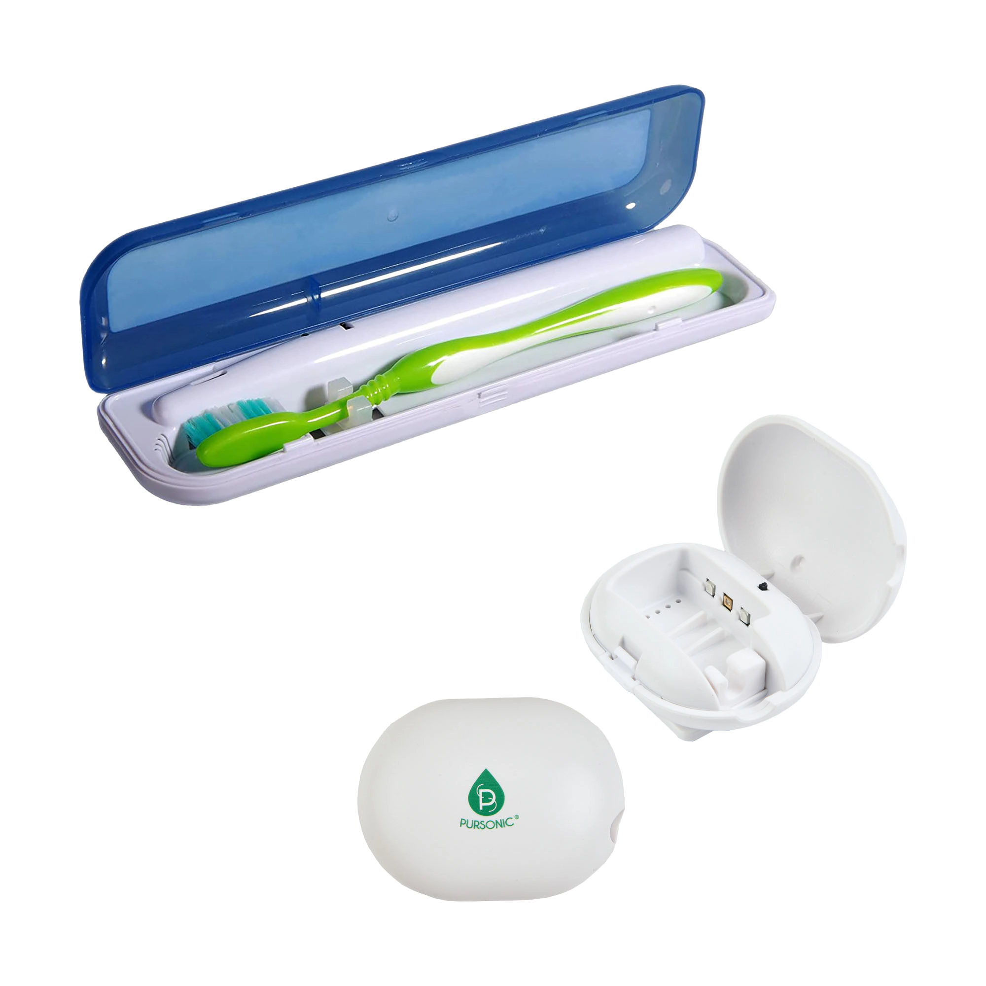Pursonic Unisex UV Toothbrush Sanitizer Bundle – Portable UV Sterilizer & Rechargeable Toothbrush Cleaner Set