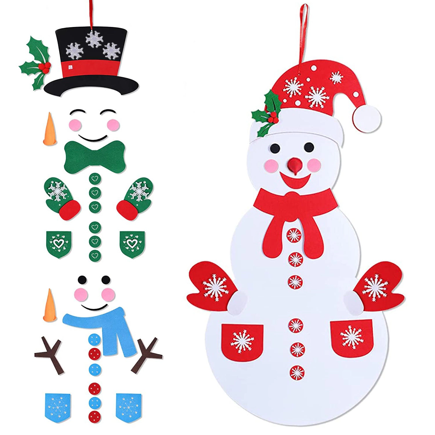 GBruno DIY Felt Christmas Snowman Decoration Kit