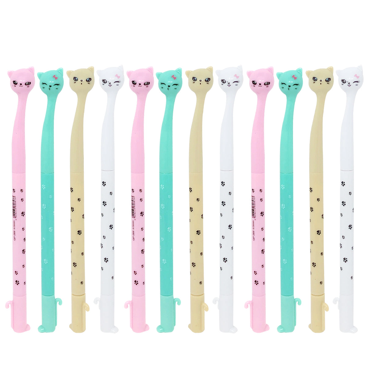 Wrapables Cute Kitties Gel Pens for School and Office, Set of 12