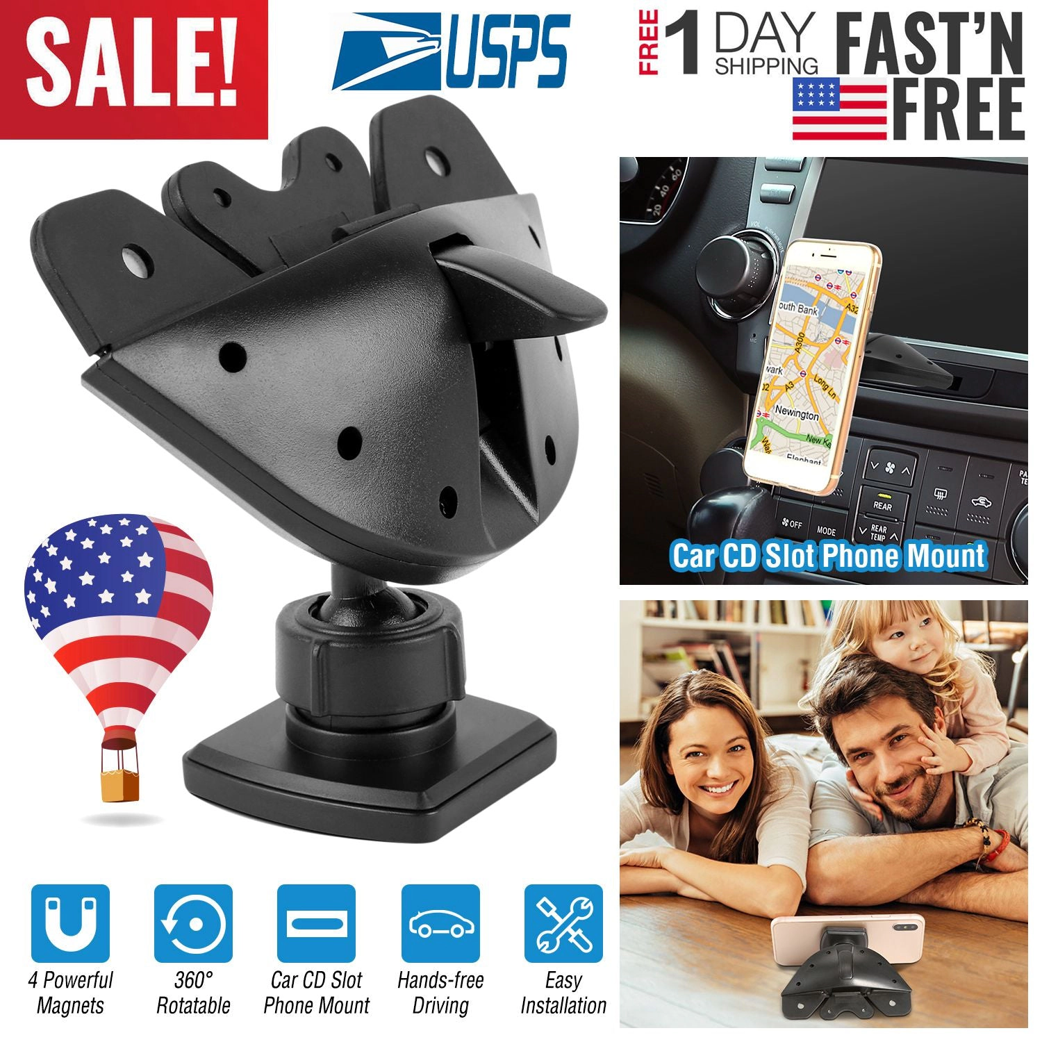 GBruno Magnetic CD Slot Car Phone Mount