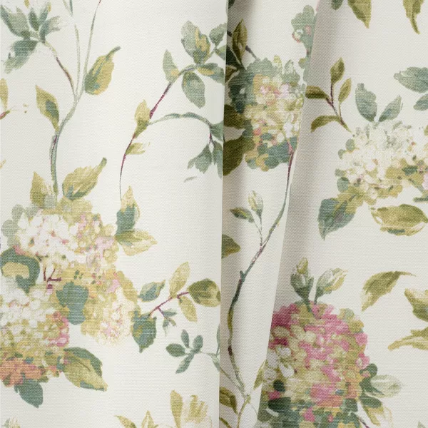 Ellis Curtain 48% Cotton 52% Polyester Abigail Traditional Hydrangea Pattern Scallop Window Valance 70" x 17" Multi