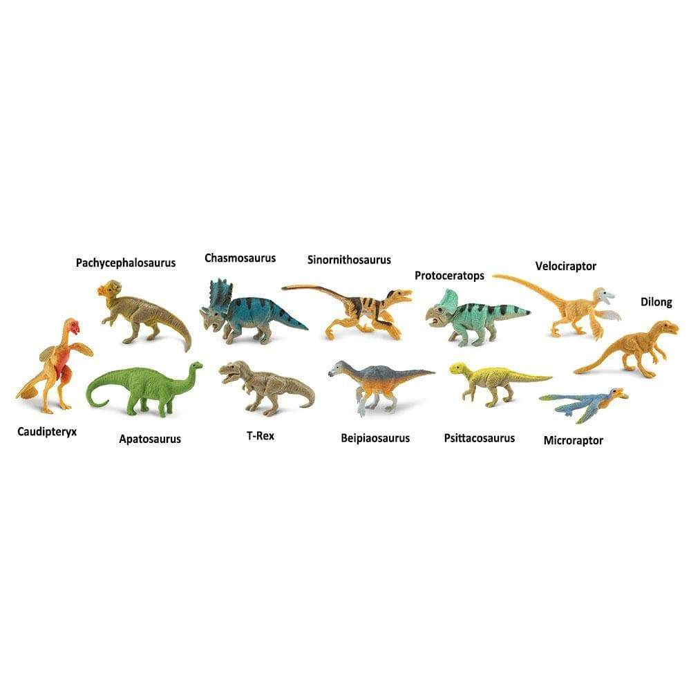 Safari Ltd. - Feathered Dinos TOOB - contains 12 Mini Figurines