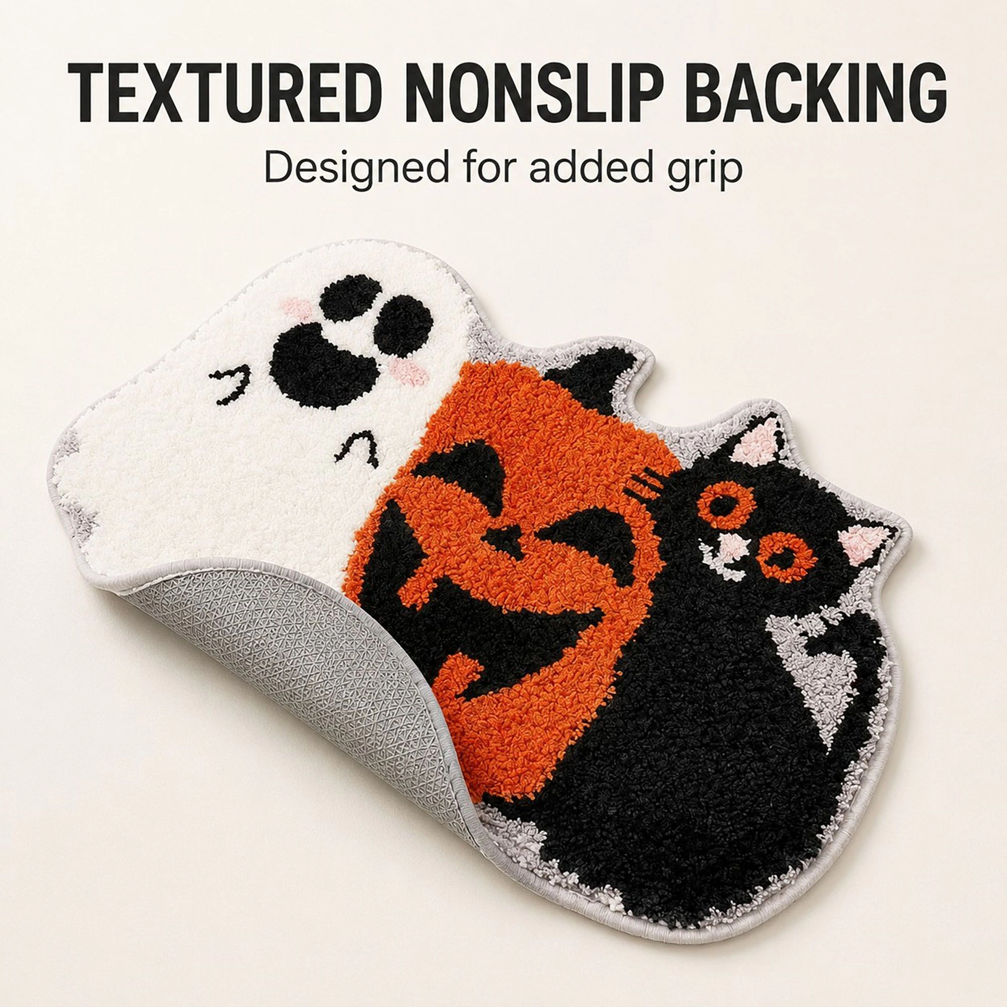 Alilang Halloween Character Shaped Nonslip Bath Accent Rug 15.7 x 23.6