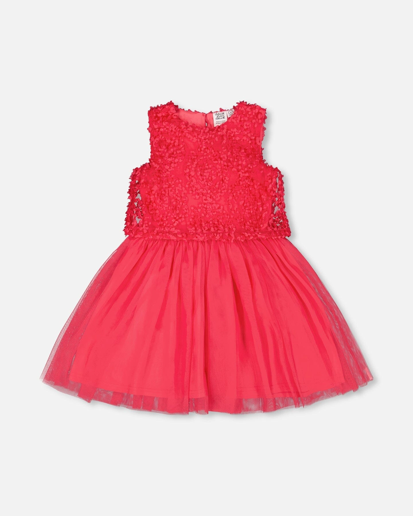 Deux par Girls Sleeveless Textured Rosette Dress