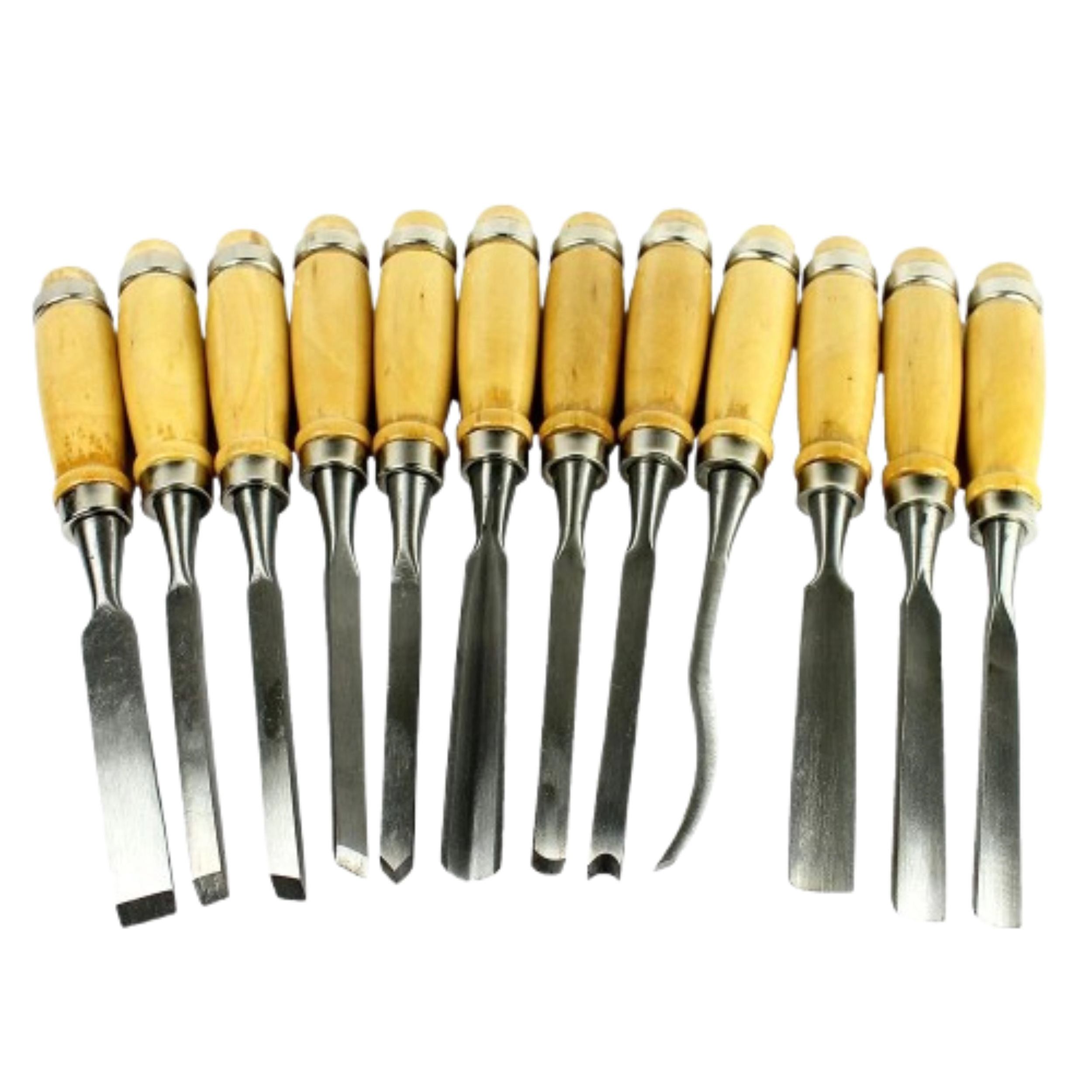 Home Collection 12 Piece Wood Carving Chisel and Gouge Tool Set
