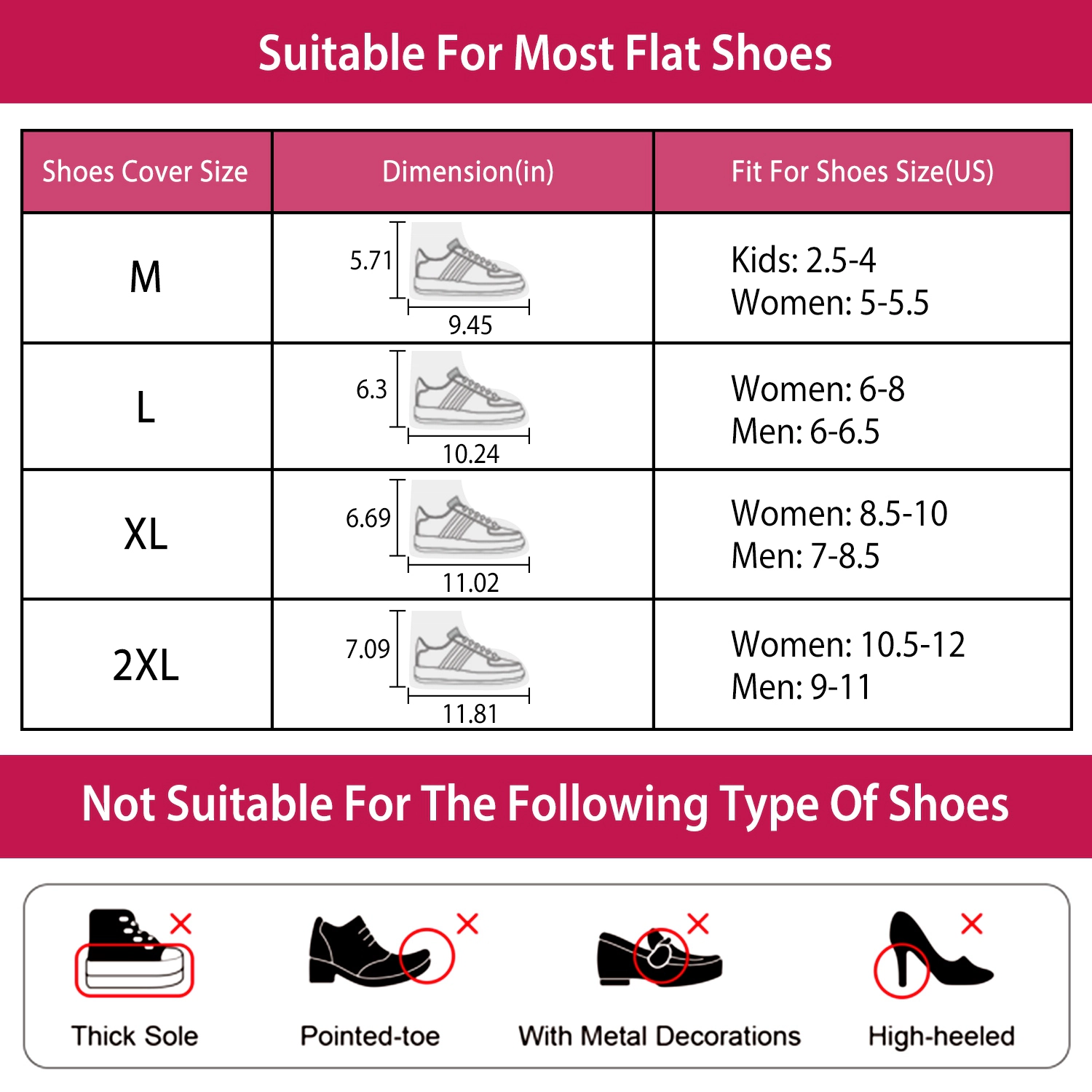 GBruno Waterproof Reusable TPE Shoe Covers