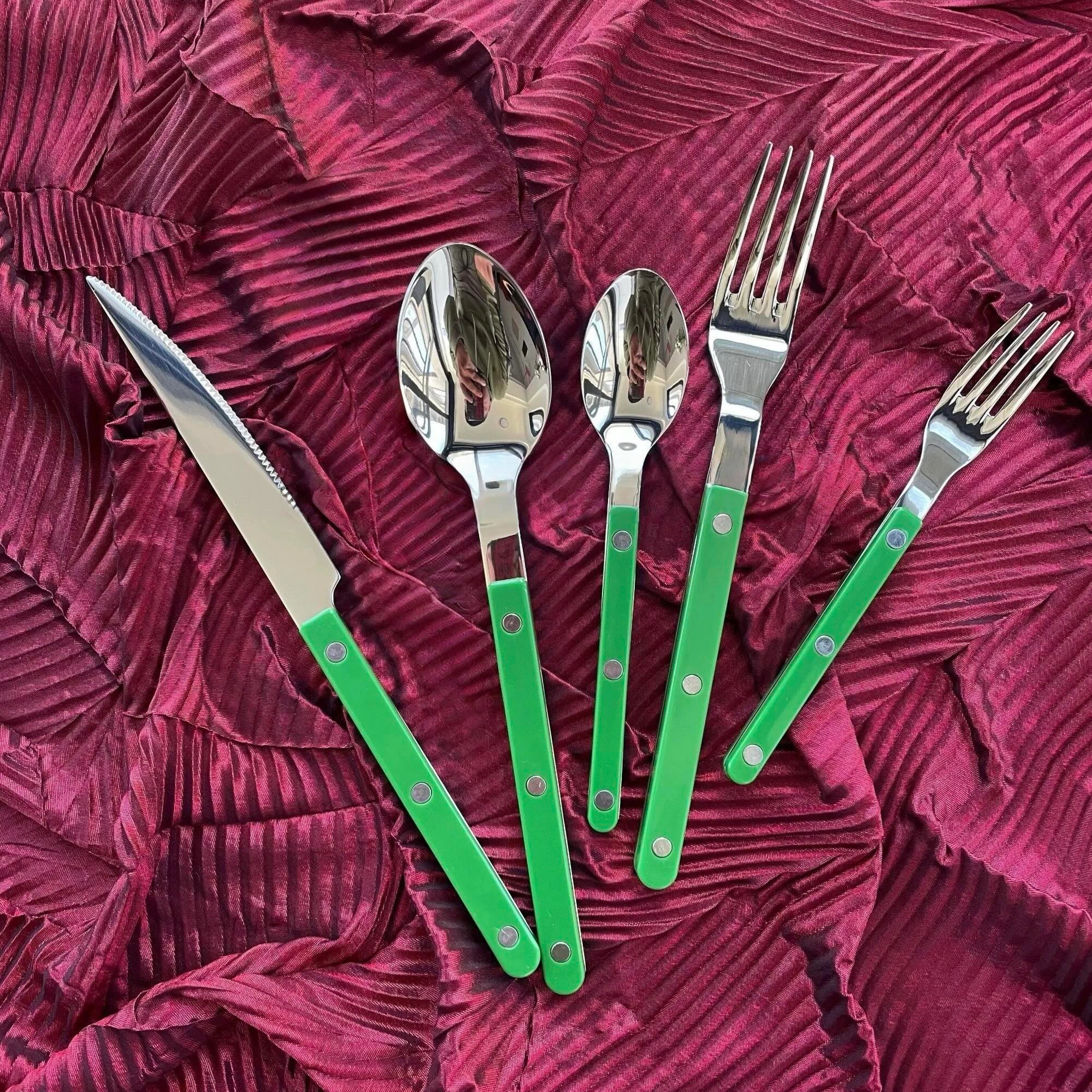 Inspecial Home Retro Rivet Stainless Steel Flatware Set of 10 Pcs