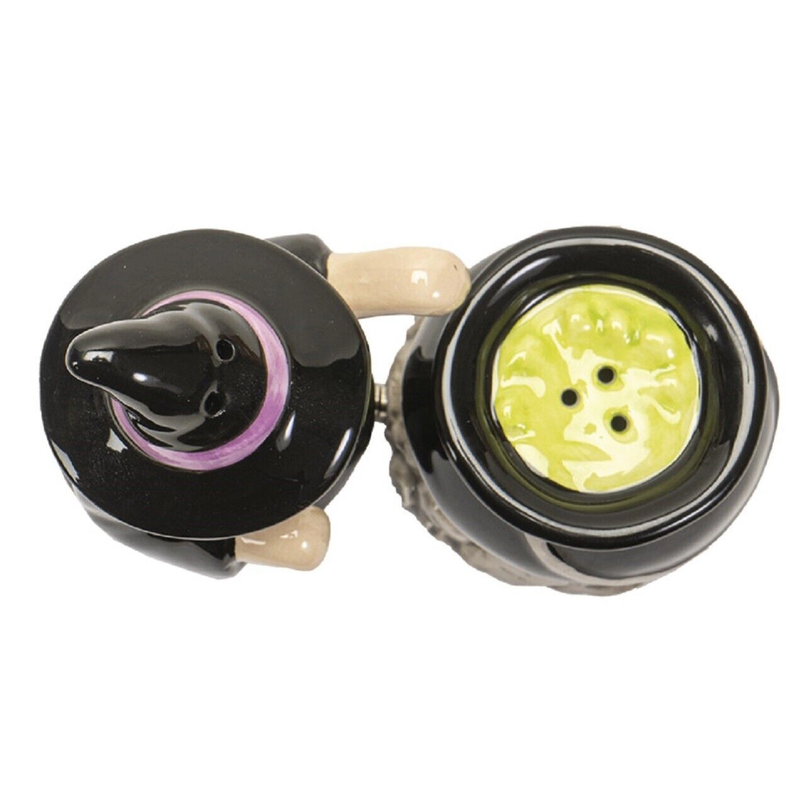 Pacific Giftware Witch and Cauldron Magnetic Salt and Pepper Shaker Set 2.2 Inch