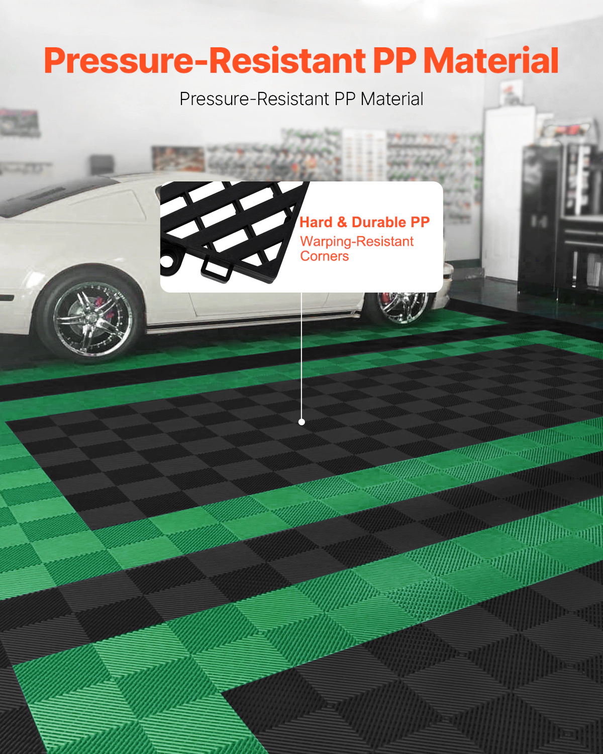 HONGGE Interlocking Drainage Mat Modular Interlocking Cushion Splicing Drainage Mats Non-Slip PP Drainage Floor Tile