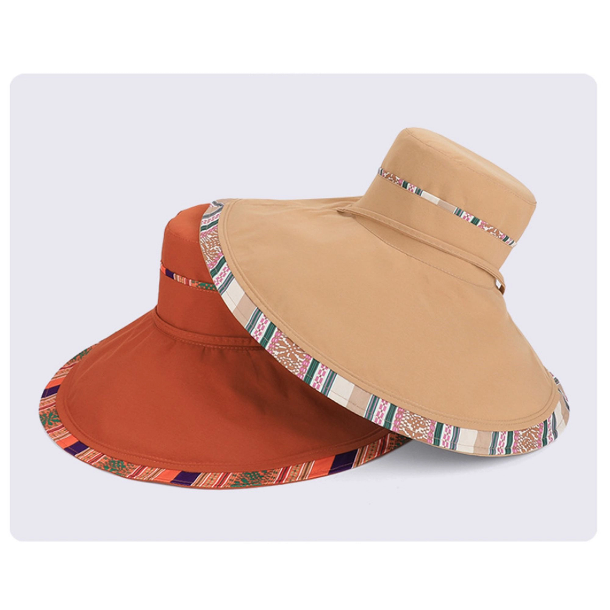 Anna-Kaci Women's Reversible Wide Brim Sun Hat with Chin Tie Large Floppy UV Protection Packable Summer Beach