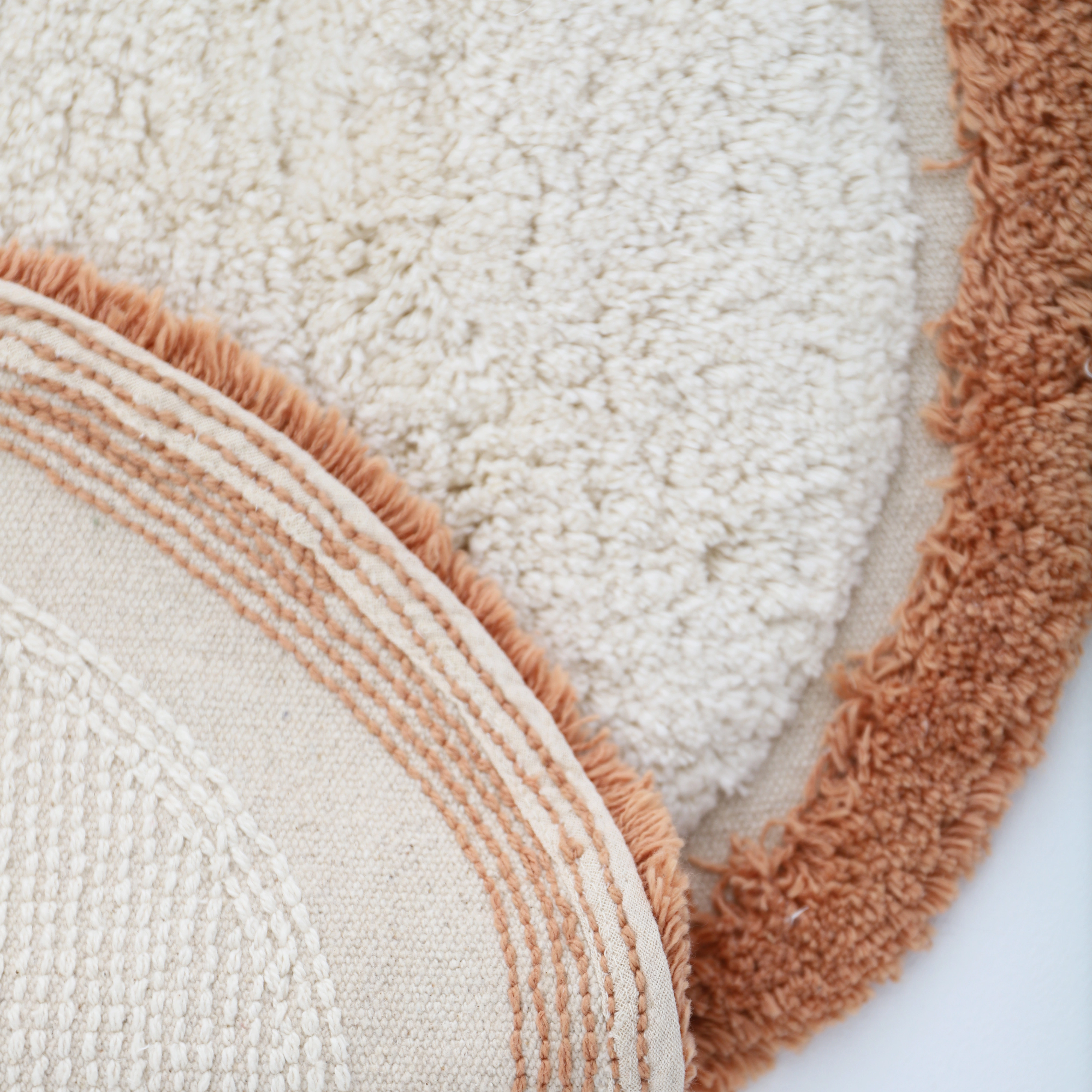 Nattiot Washable Cotton Cloud Kid'S Rug - Little Nimbus Toffee