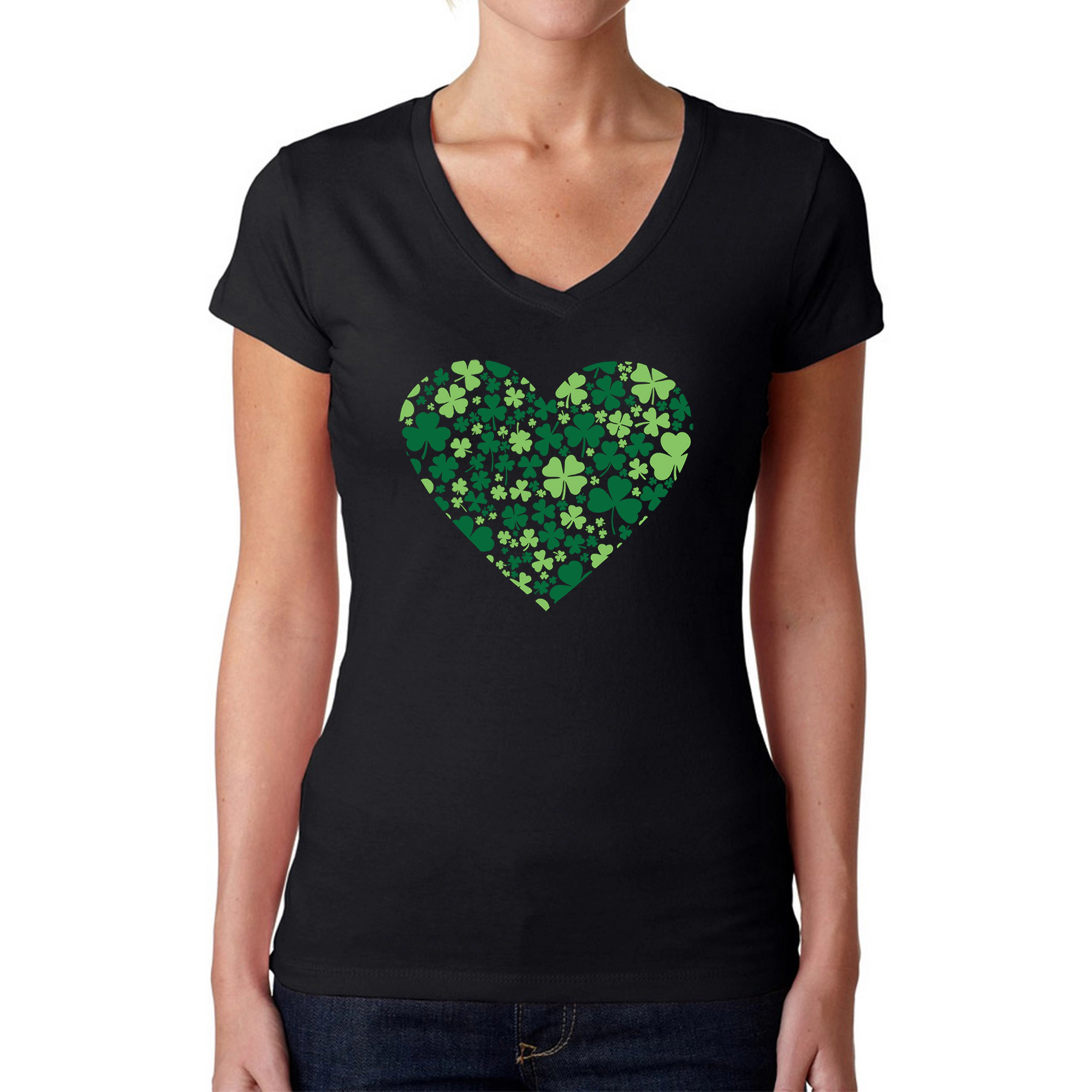 LA Pop Art Womens Word V-Neck T-Shirt