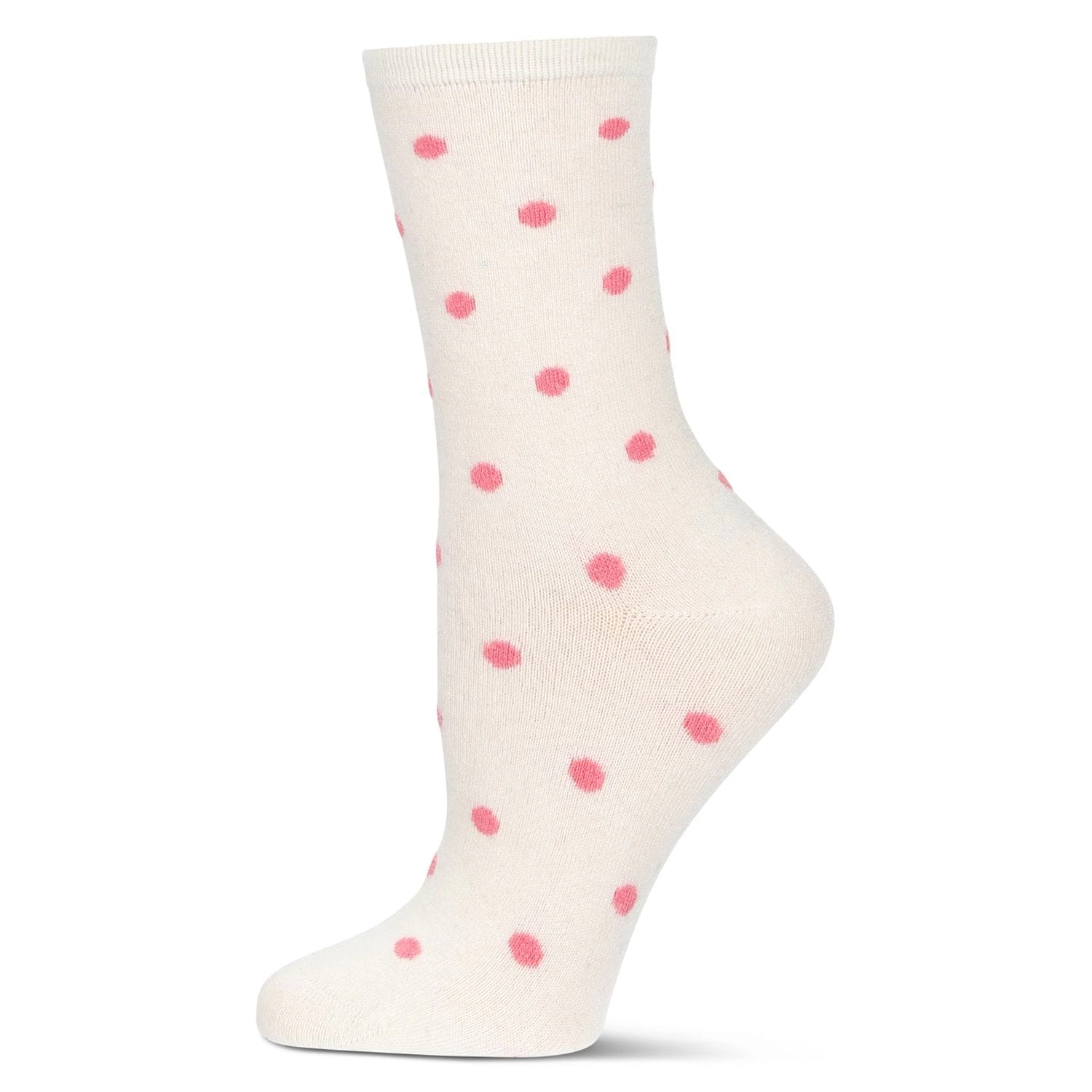 MeMoi Women's Pretty in Polka Dots Cashmere Blend Crew Socks