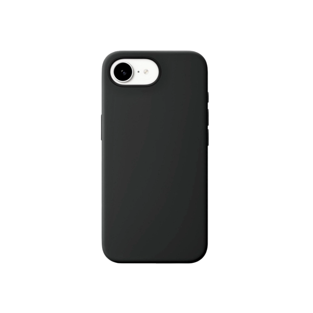 Qixxronics Black Silicone Phone Case for iPhone 16e Drop Protection Shockproof