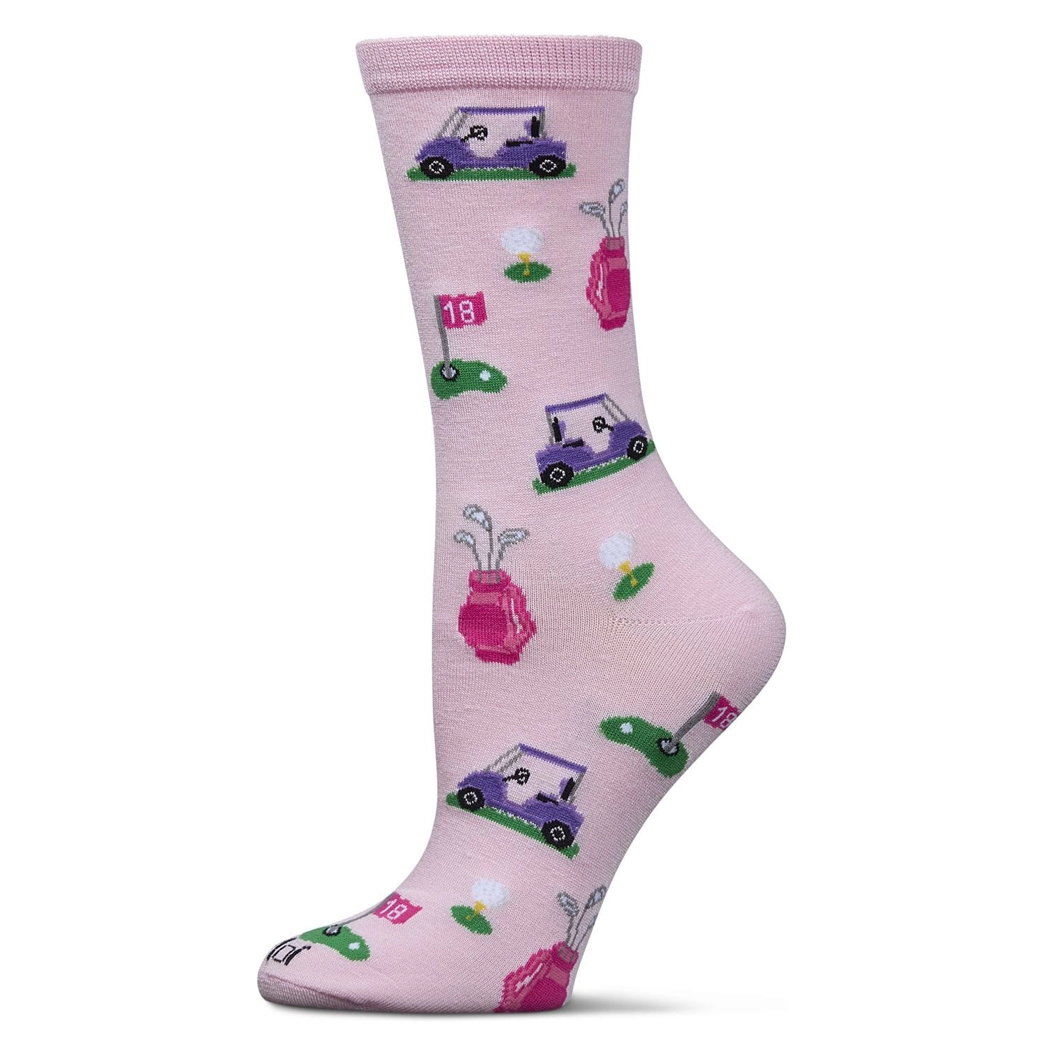 MeMoi Women's Tee Time Rayon From Bamboo Crew Socks