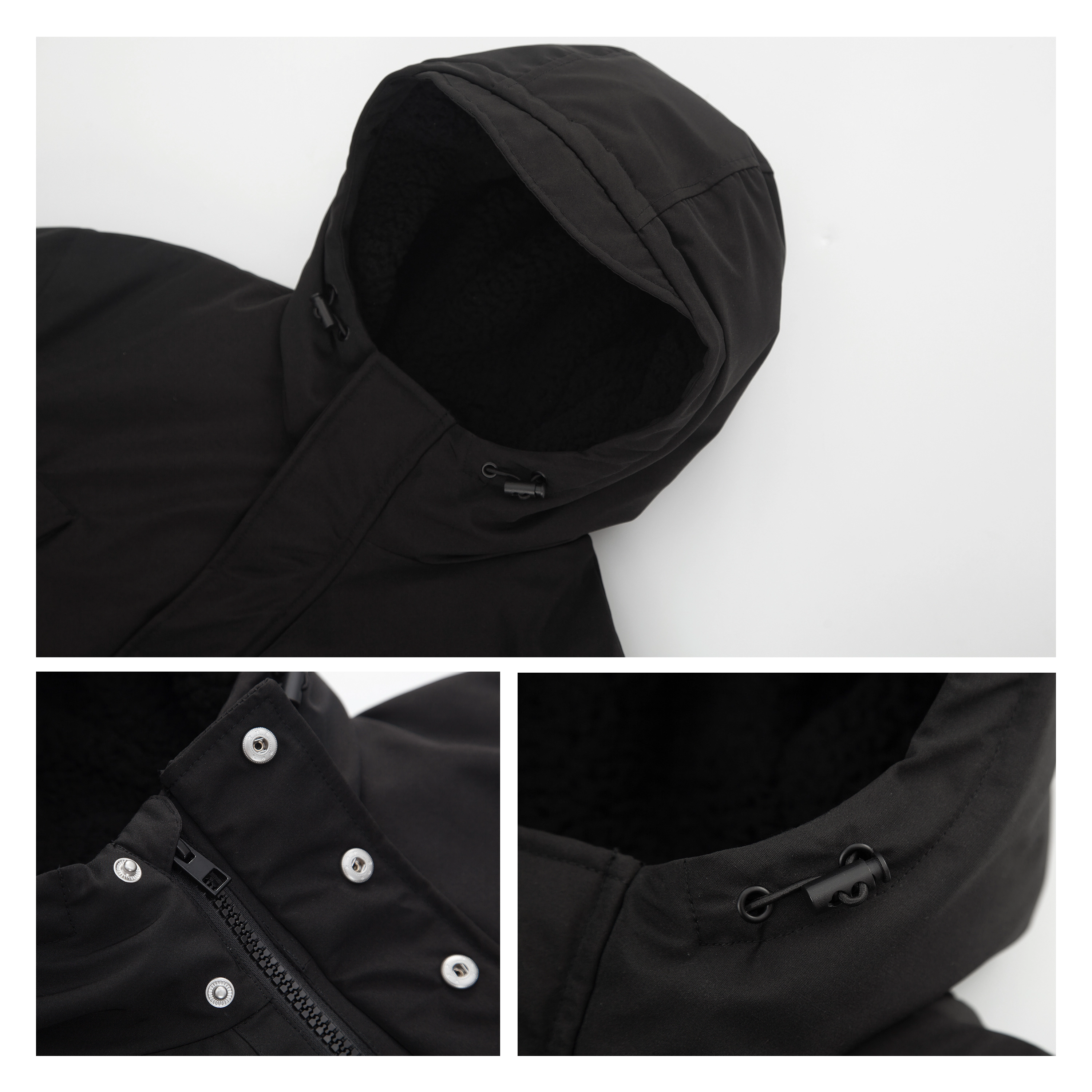 Rokka&Rolla Mens Hooded Mid-Length Parka Jacket