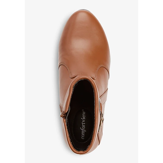 Comfortview Women's The Terri Leather Bootie