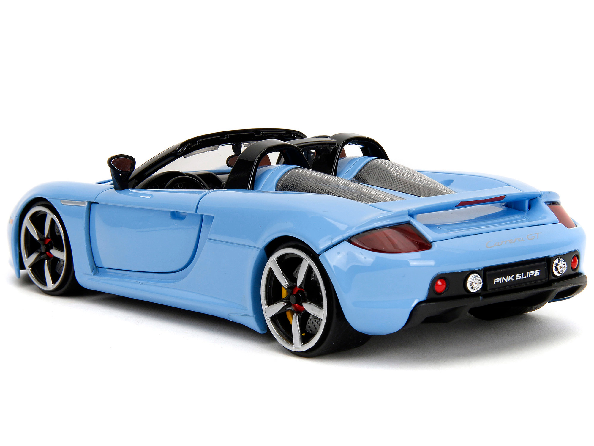 Jada Porsche Carrera GT Convertible Blue with Black Stripes "Pink Slips" Series 1/24 Diecast Model Car by Jada