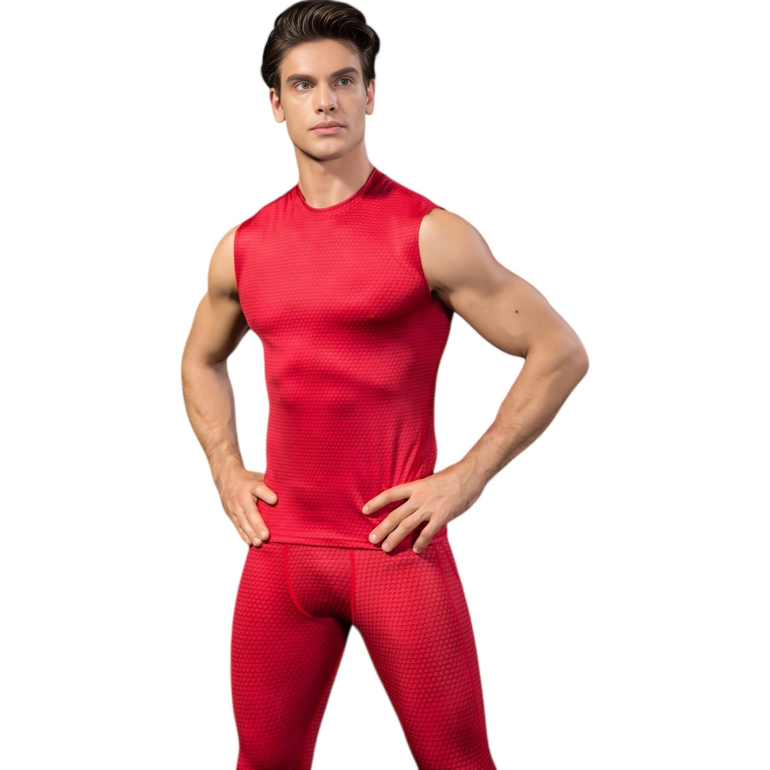Anna-Kaci Men's Sleeveless Compression Workout Top
