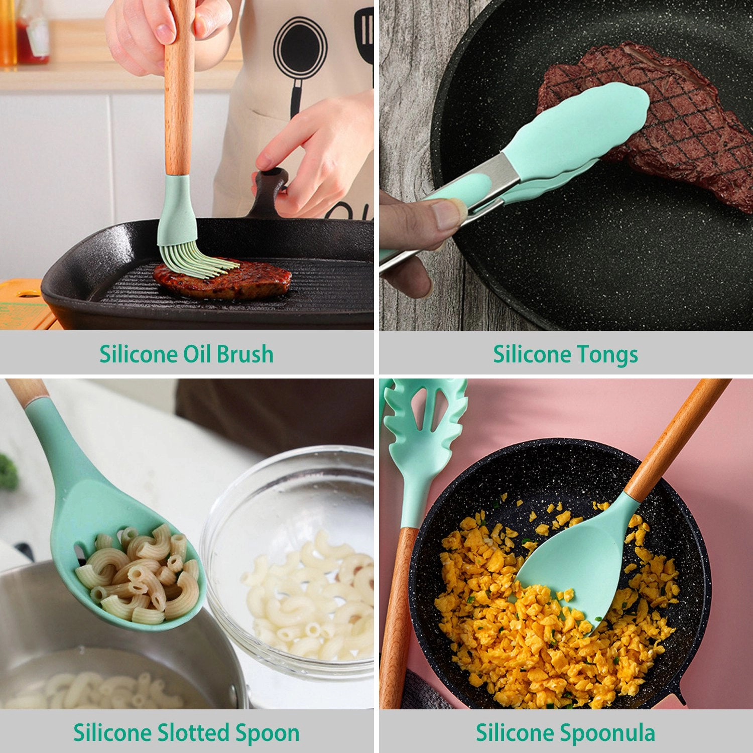 GBruno 11-Piece Silicone Cooking Utensil Set