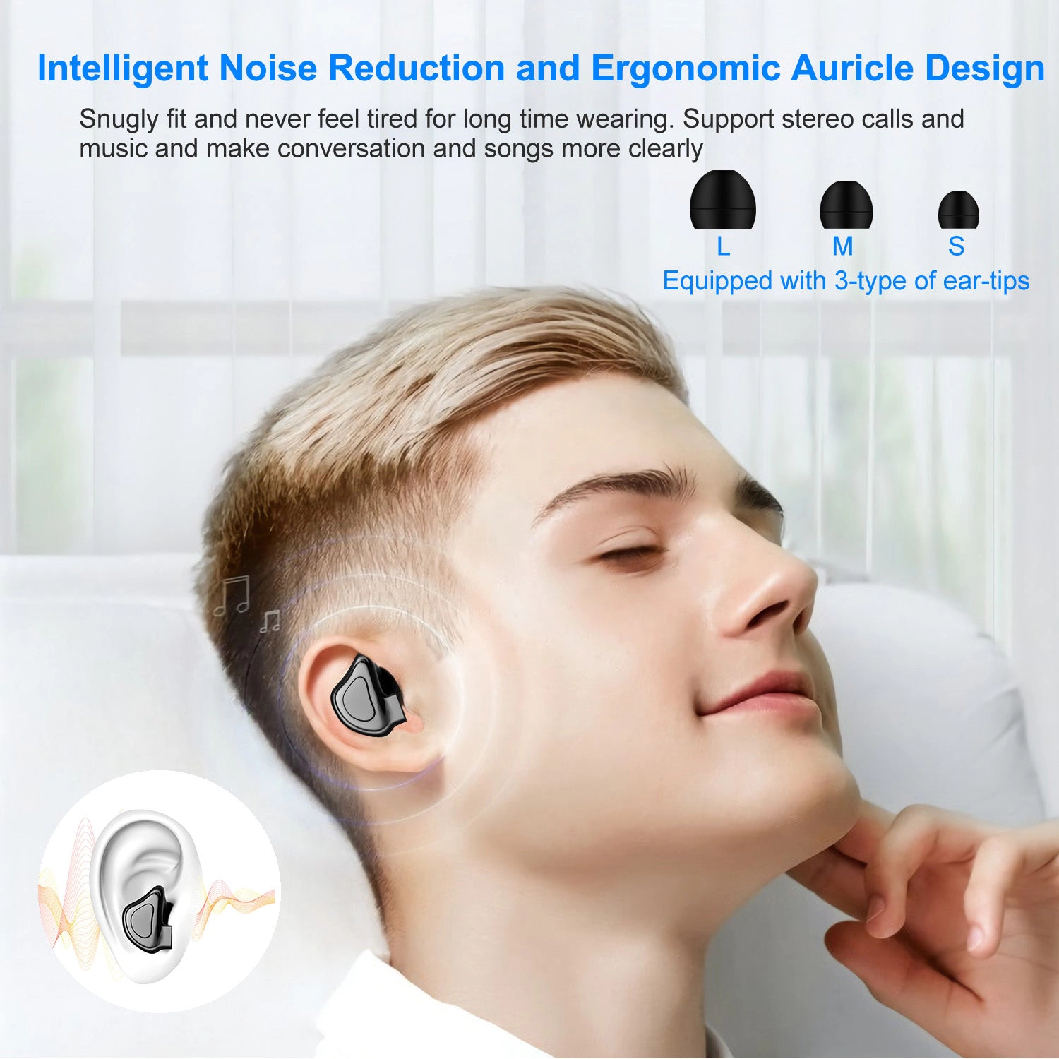 GBruno Wireless 5.0 Earbuds With Charging Dock