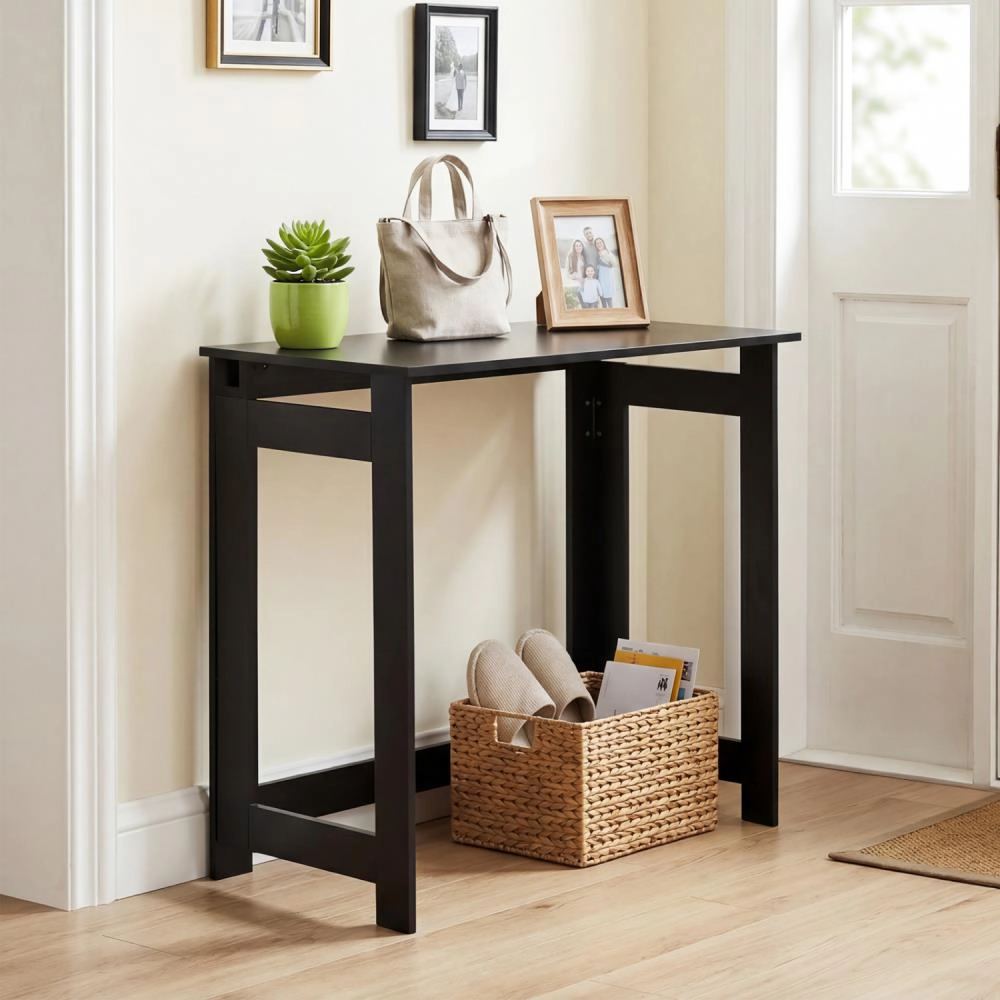 Hivvago Folding Console Table With Foldable Legs