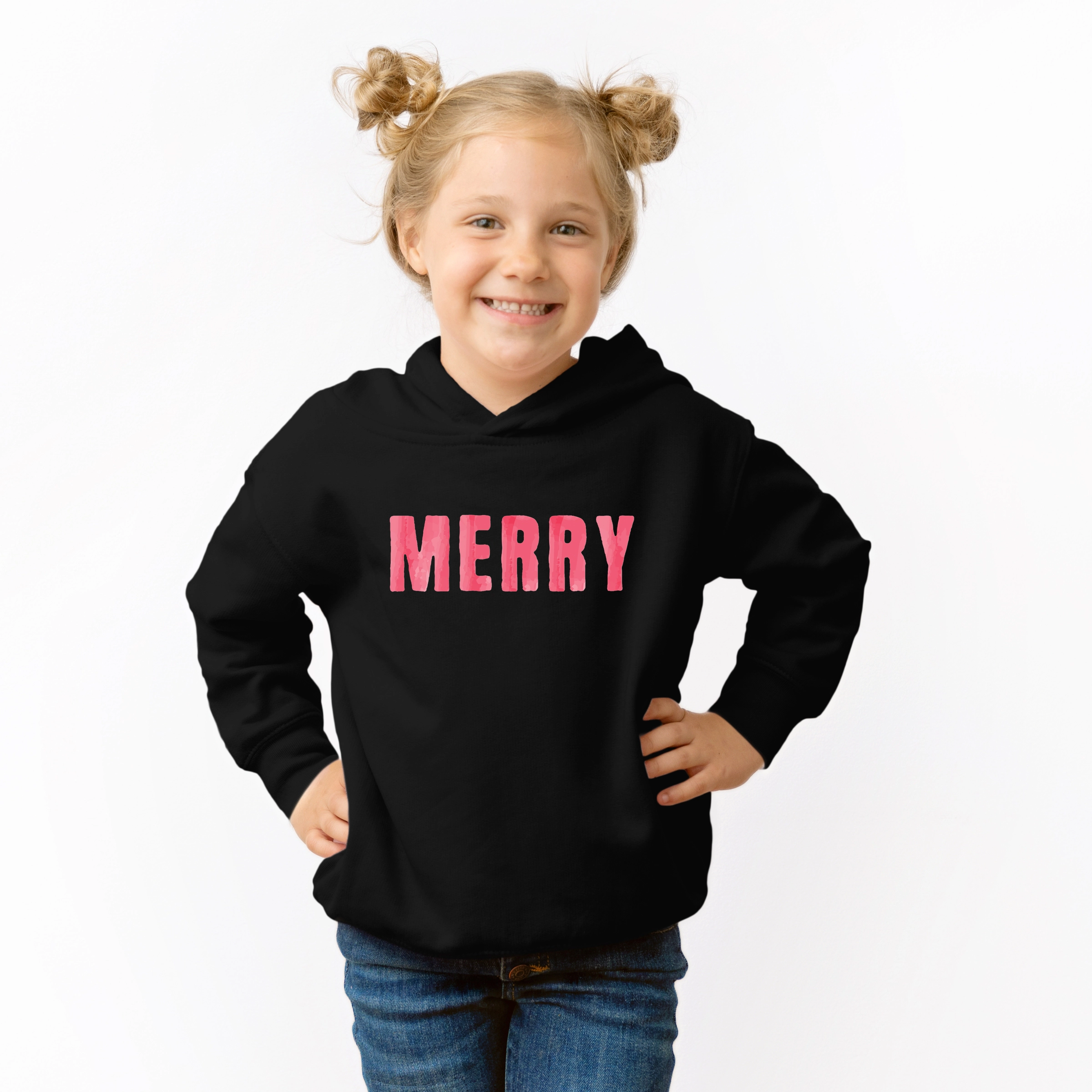 The Juniper Shop - Toddler Hoodie Merry Watercolor
