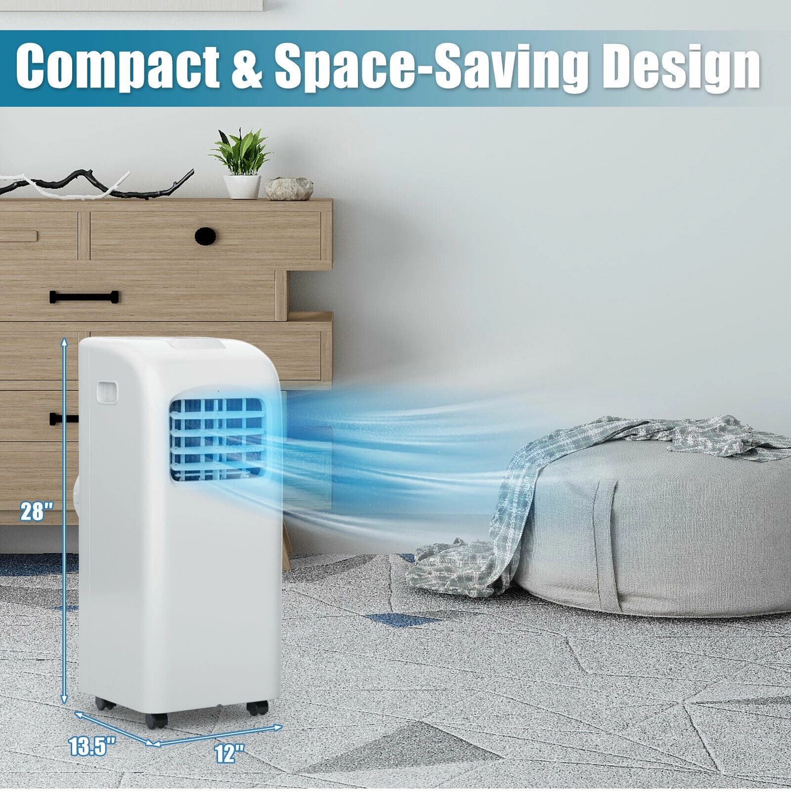 Slickblue Portable Air Conditioner with Cooling, Fan and Sleep Mode