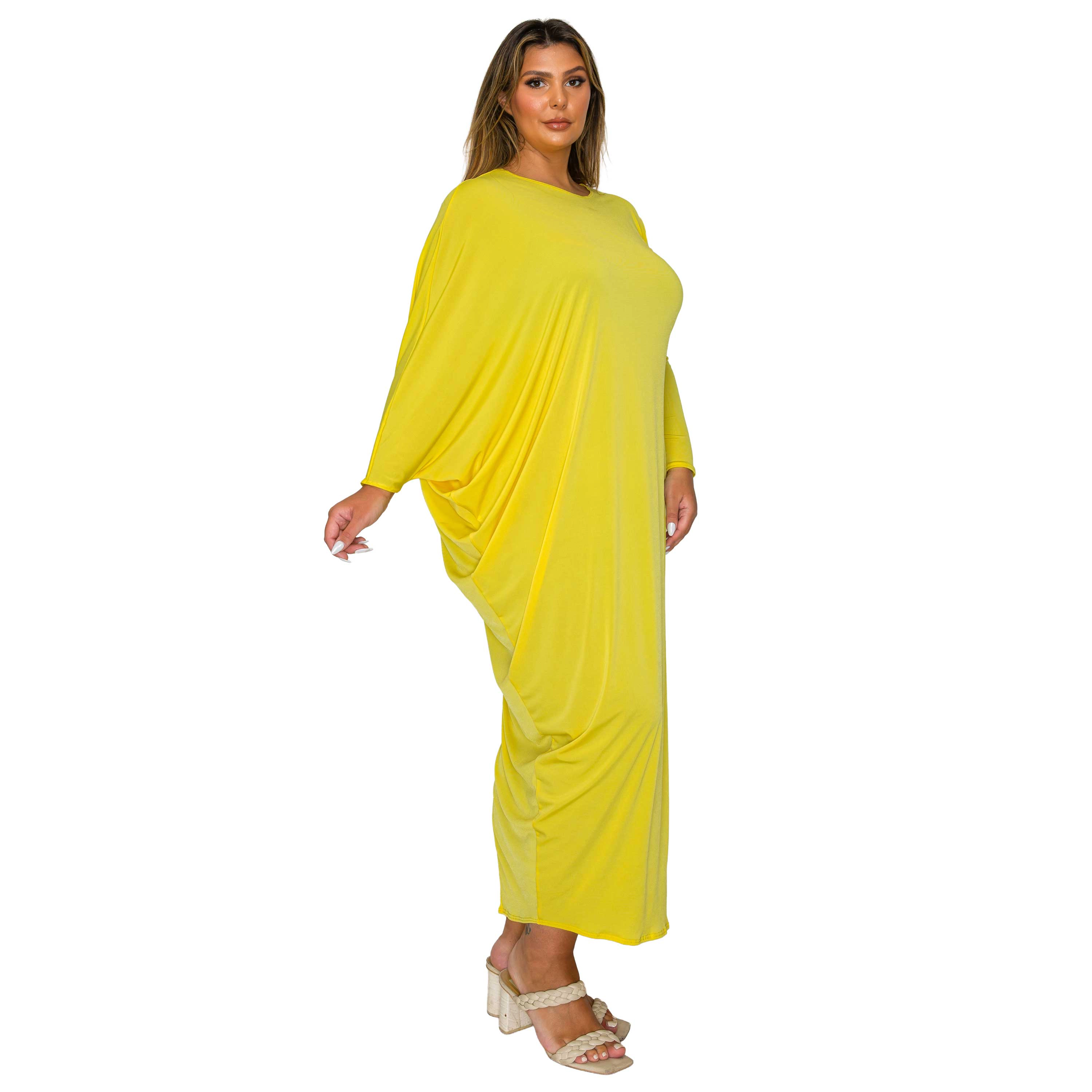 L I V D Women's Plus Louella Asymmetrical Maxi Dress