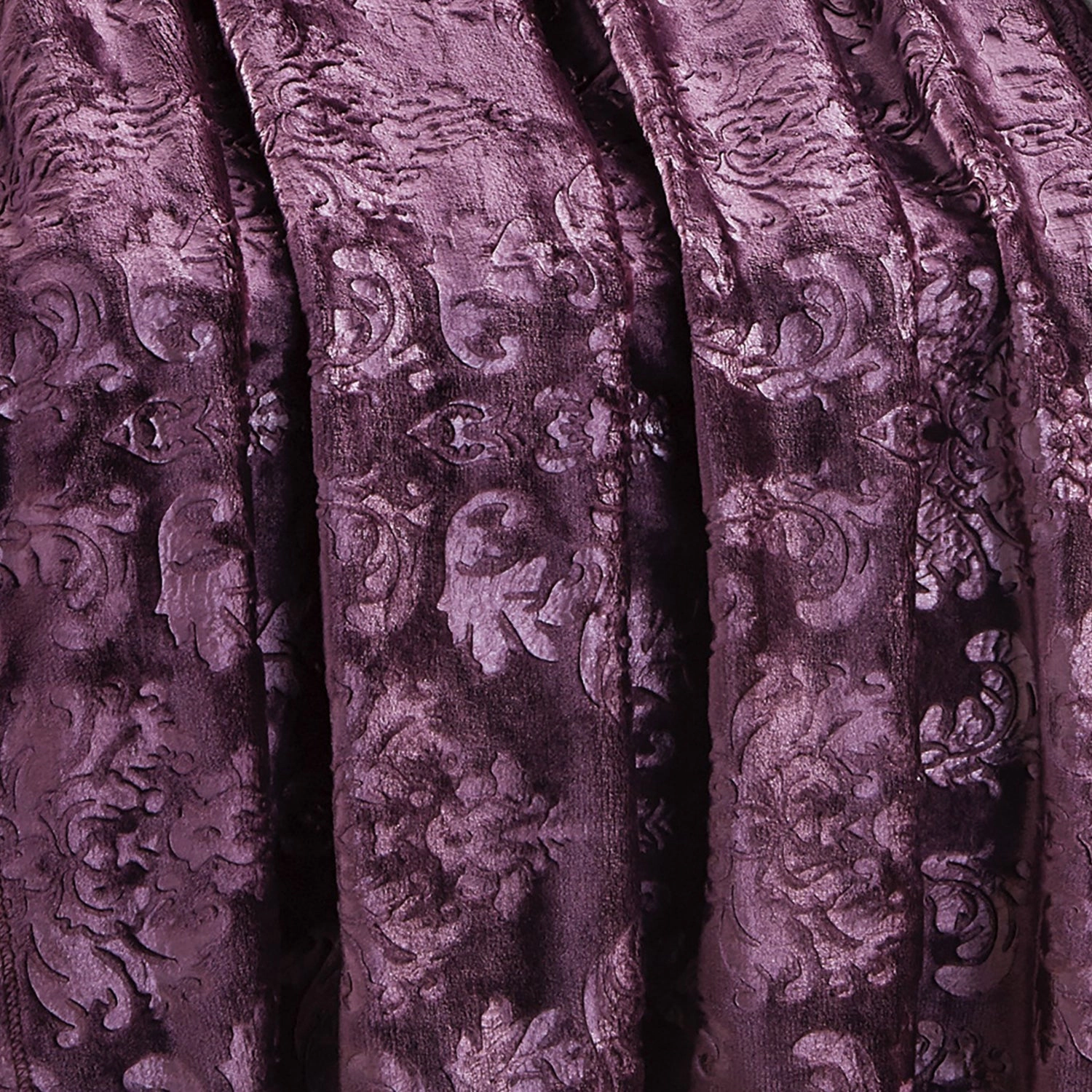 Plazatex Versailles Embossed Decorative Super Soft Throw Blanket for Sleep/Decor 2 Pack 50" x 60" Plum