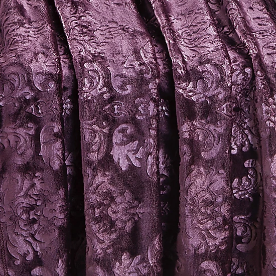 Plazatex Versailles Embossed Decorative Super Soft Throw Blanket for Sleep/Decor 2 Pack 50" x 60" Plum