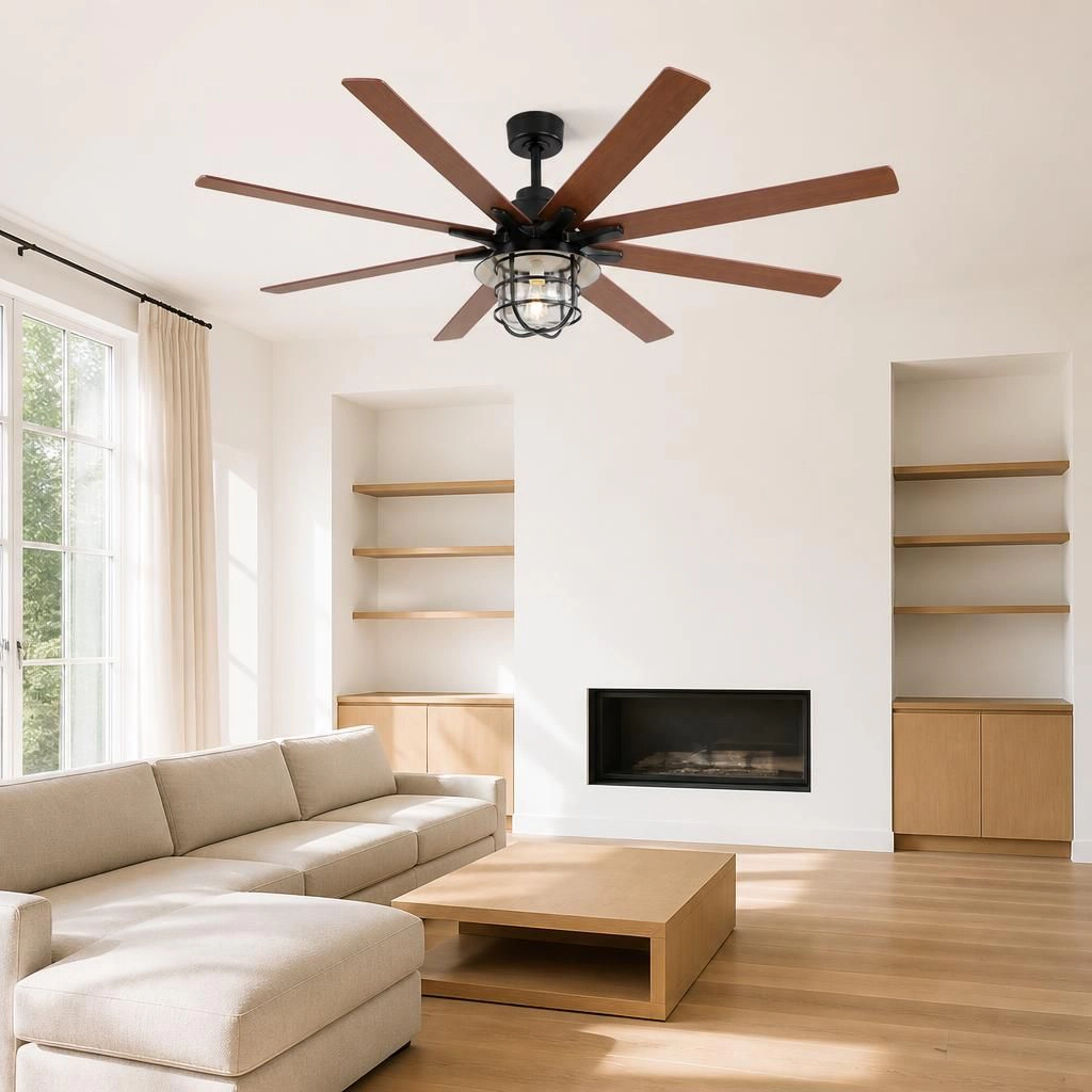 ELEMENT ACE Round Low Profile Plywood Ceiling Fan