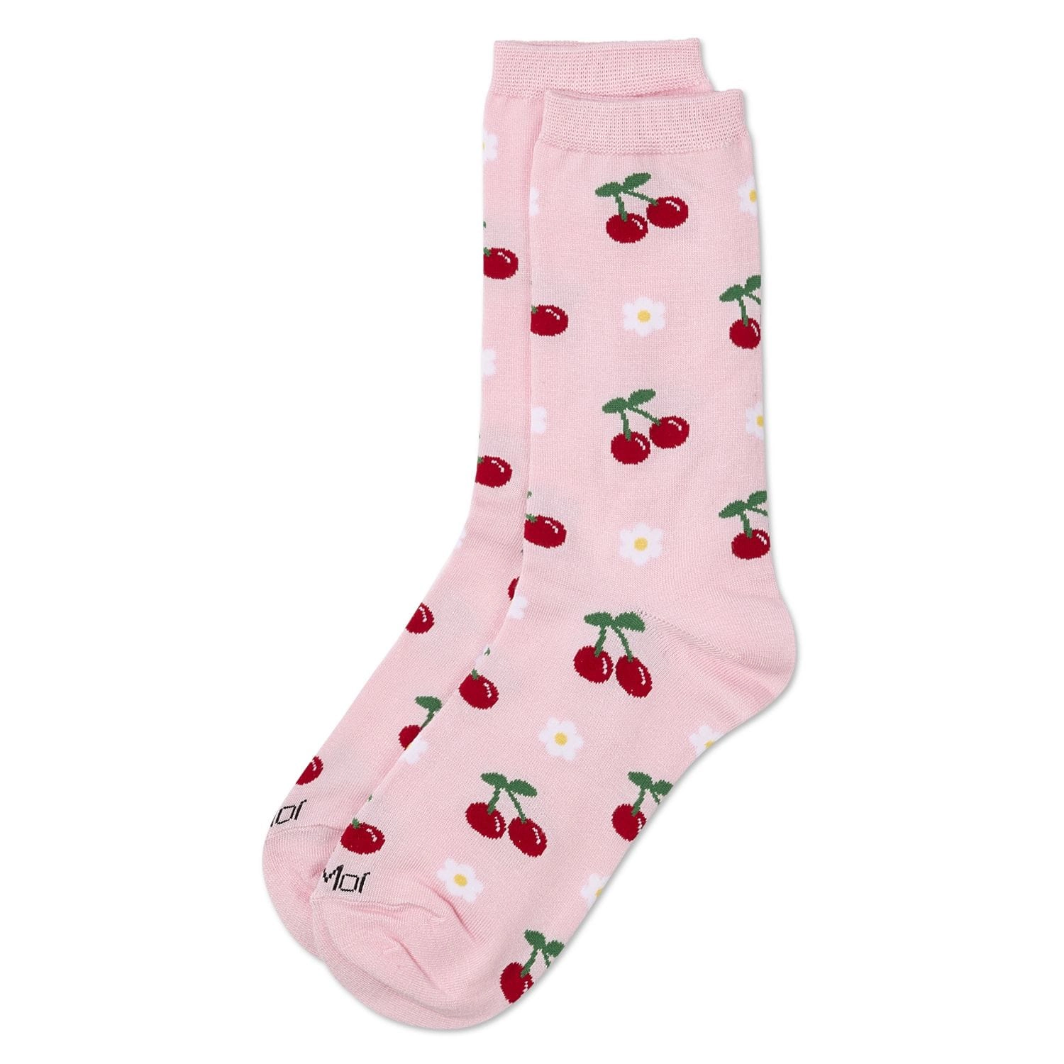 MeMoi Women's Daisy Cherry Rayon From Bamboo Crew Socks