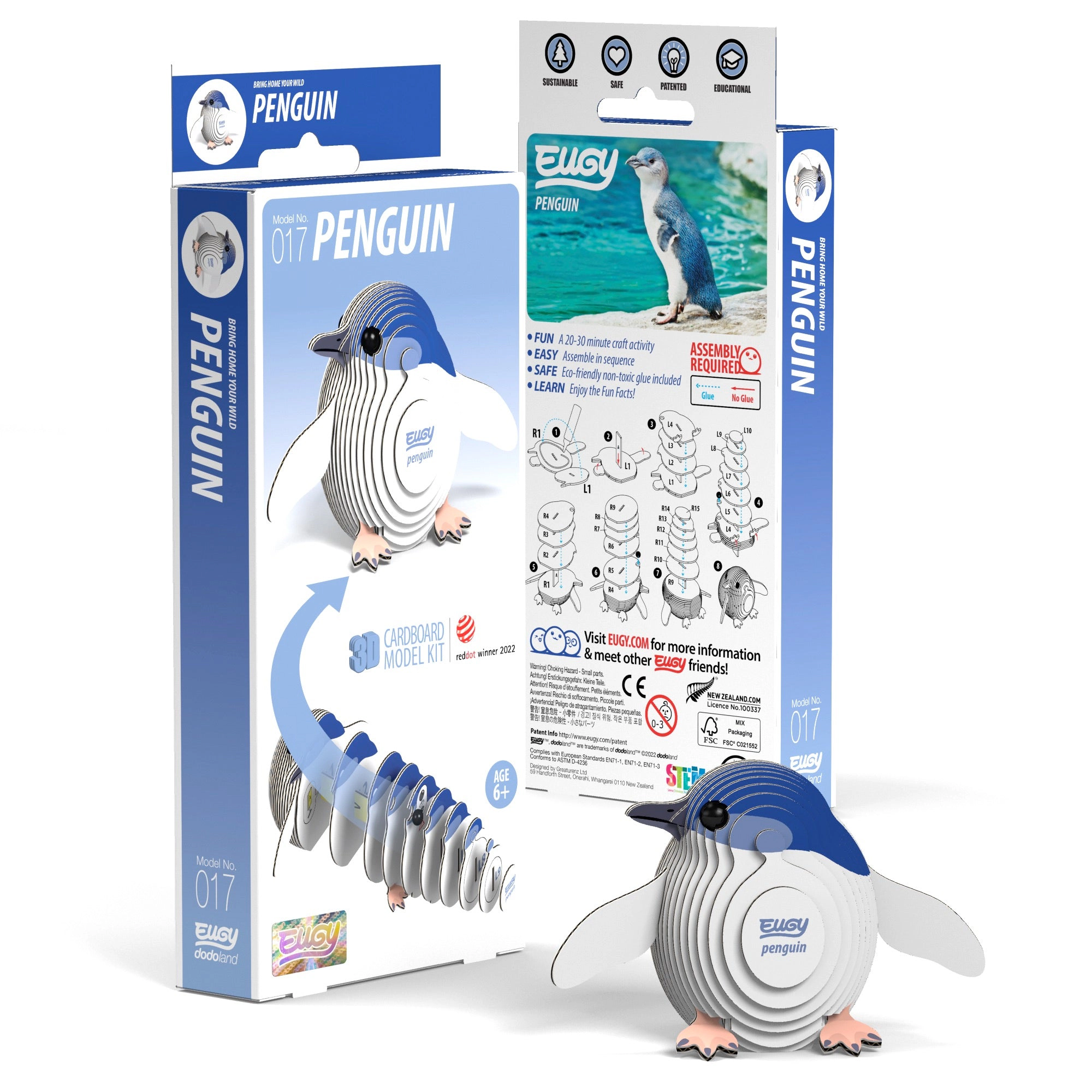 EUGY Penguin 3D Puzzle - contains 25 puzzle pieces