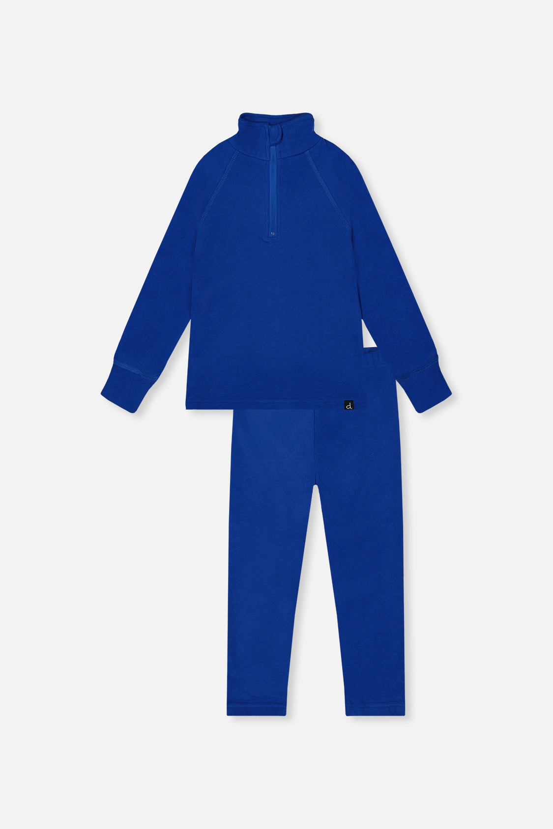 Deux par Boys Two Piece Half-Zip Thermal Underwear Top and Pants Set