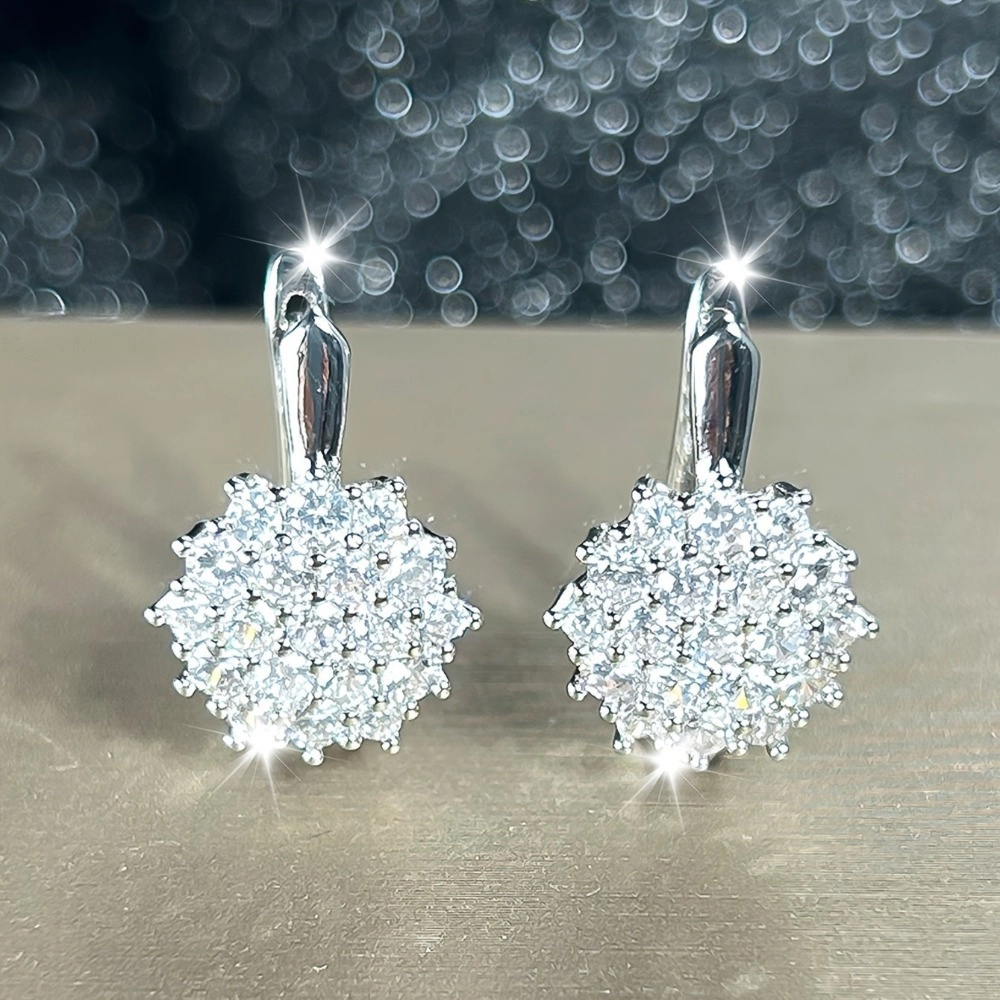 Women Drop Earrings with Sparkling Crystal Cubic Zirconia