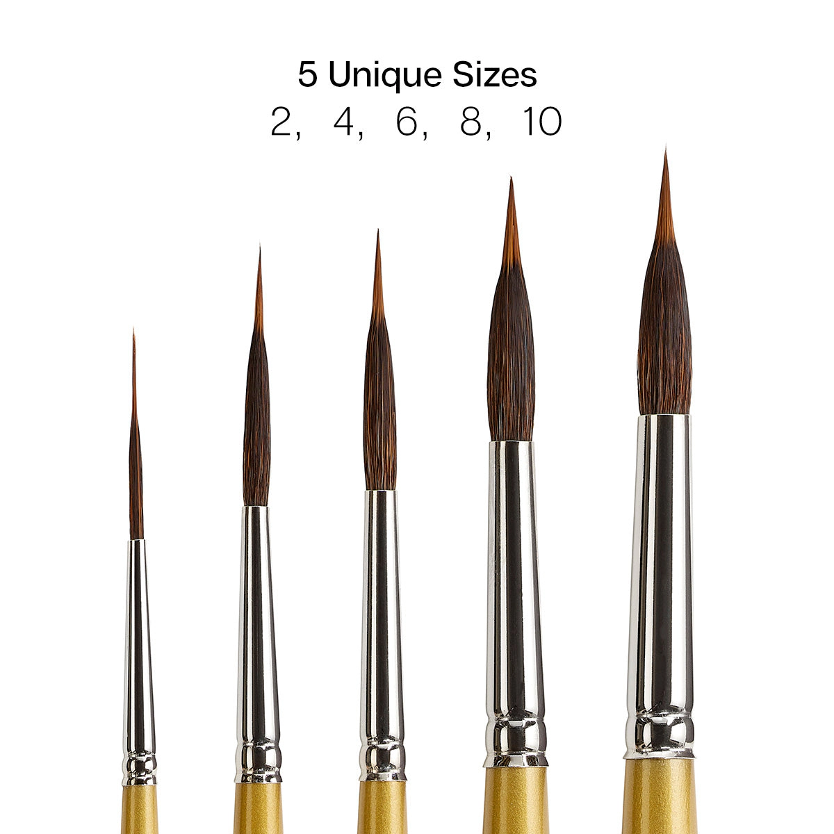 KINGART Original Gold 9035 Round Needle Point Brush