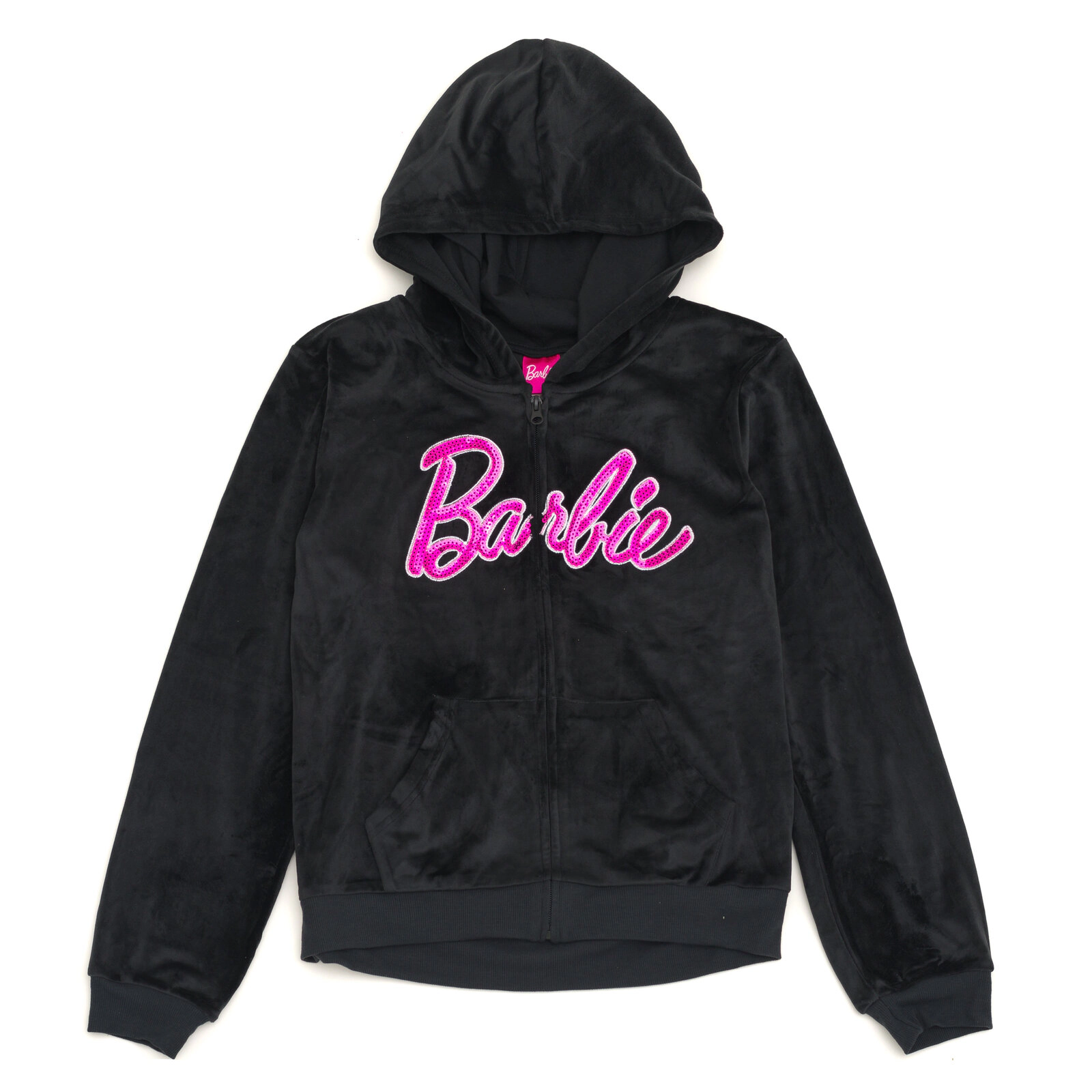 Barbie Women's Velour Zip-Up Hoodie