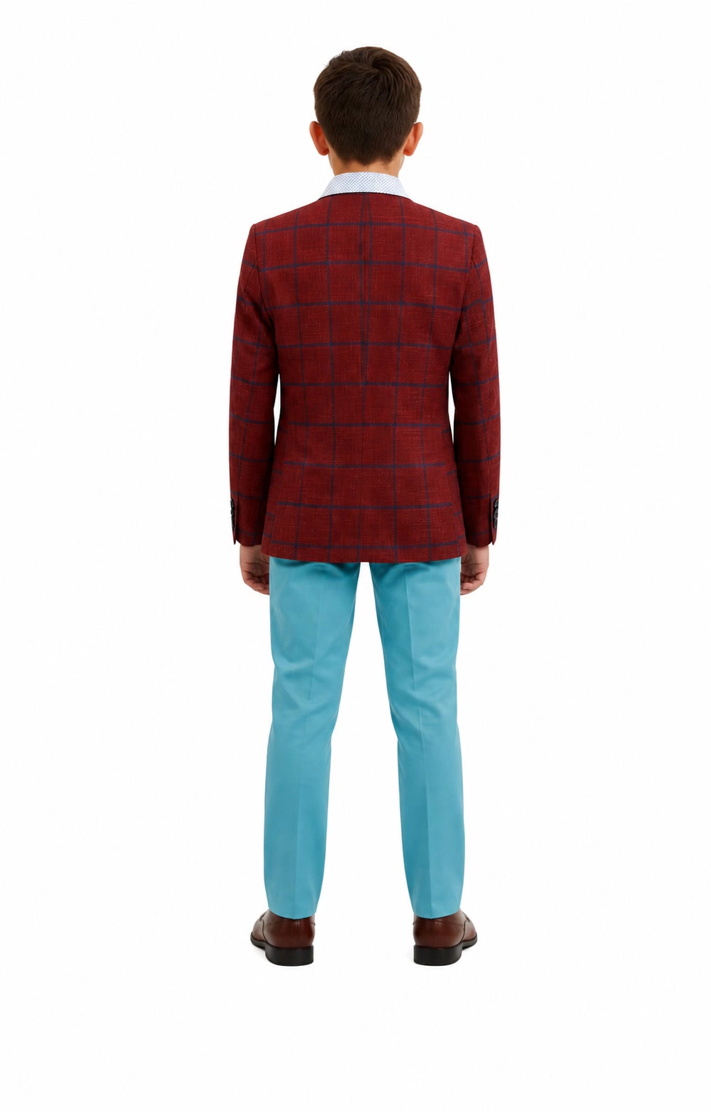 Elie Balleh Boys Slim Fit Boys' Plaid Jacket