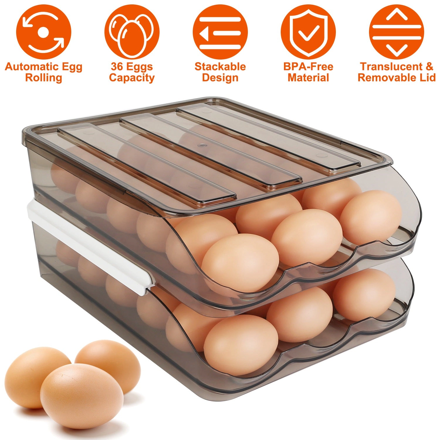 IMounTEK Unisex Double-Layer Egg Storage Container