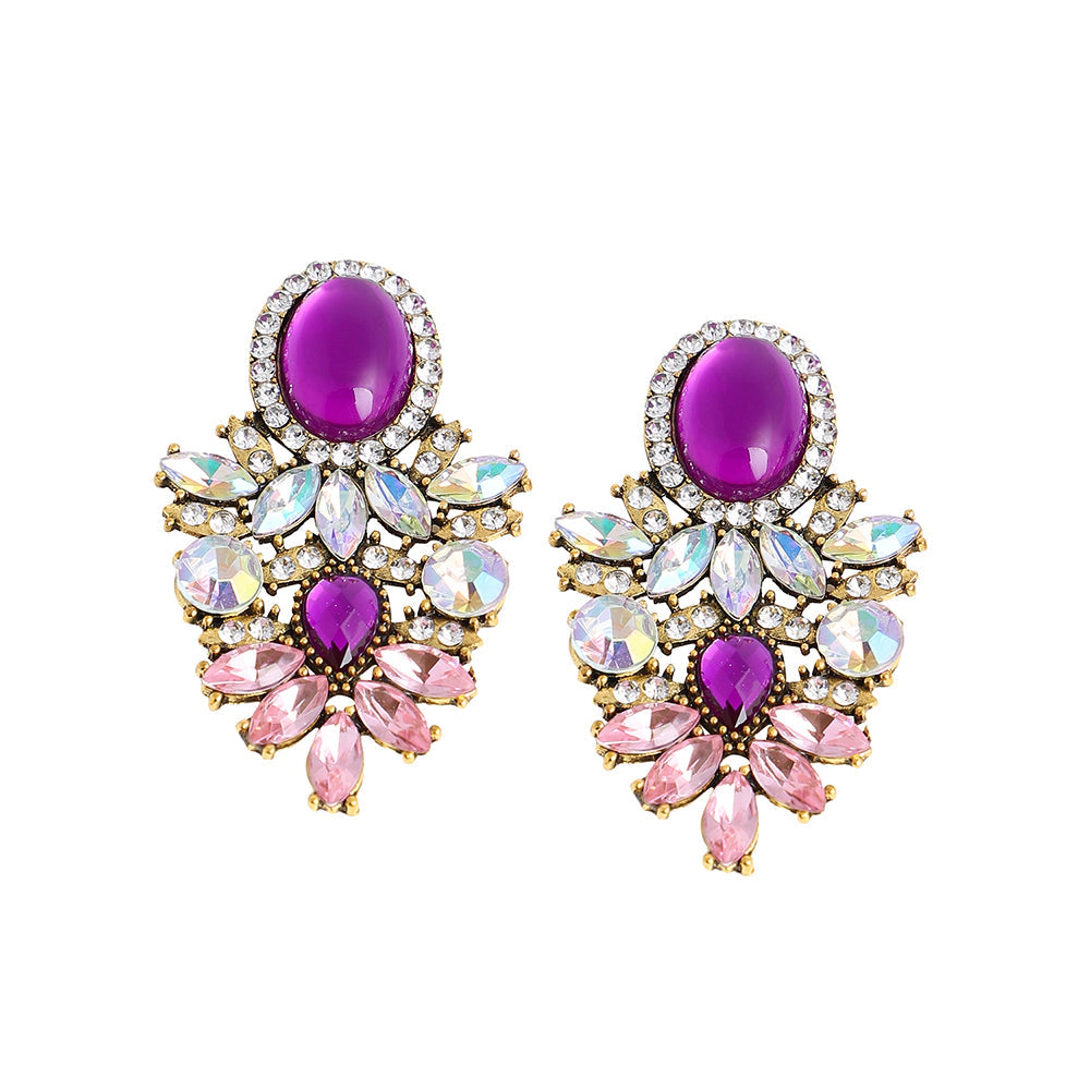 SOHI Women's Party Stone Drop Earrings
