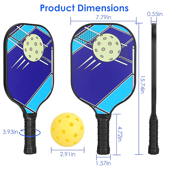 GBruno Fiberglass Pickleball Set With Carry Bag