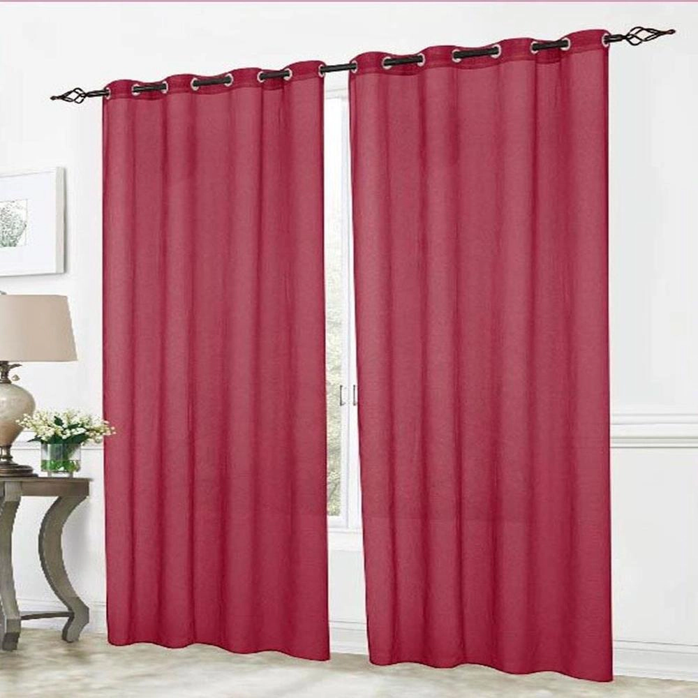 RT Designers Collection Cara Sheer Voile 54 x 84 in. Grommet Curtain Panel, Burgundy
