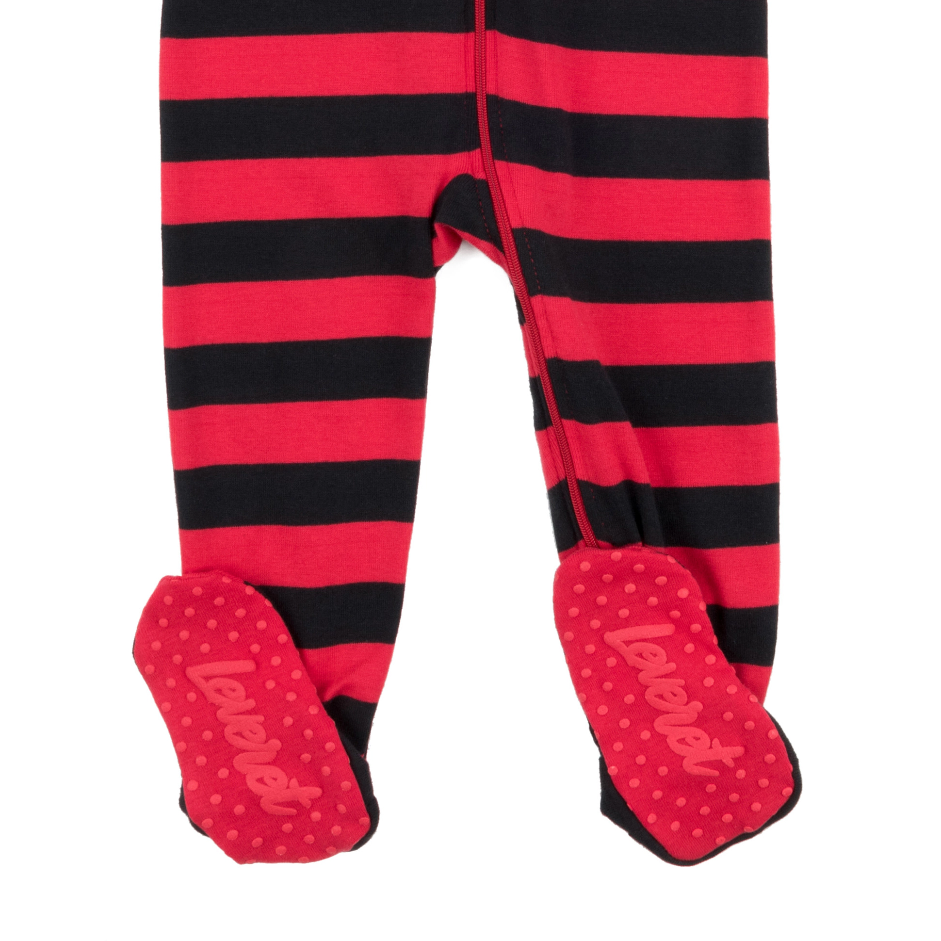 Leveret Baby/Toddler Red Striped Cotton Footed Pajamas