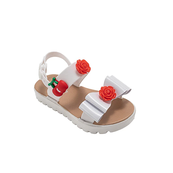 bebe Girl's Footbed Slide Sandals with Buckle Straps and Charm Accents