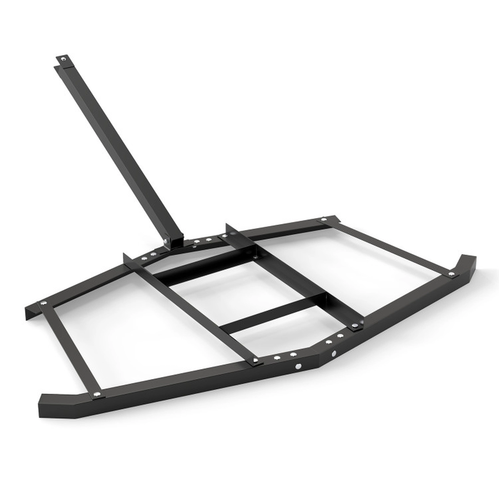 SUGIFT 66-in Wide Tow-Behind Driveway Drag Landscape Leveling Rake 80-lb Brick Capacity 43-lb Metal Frame Black 1-Pc