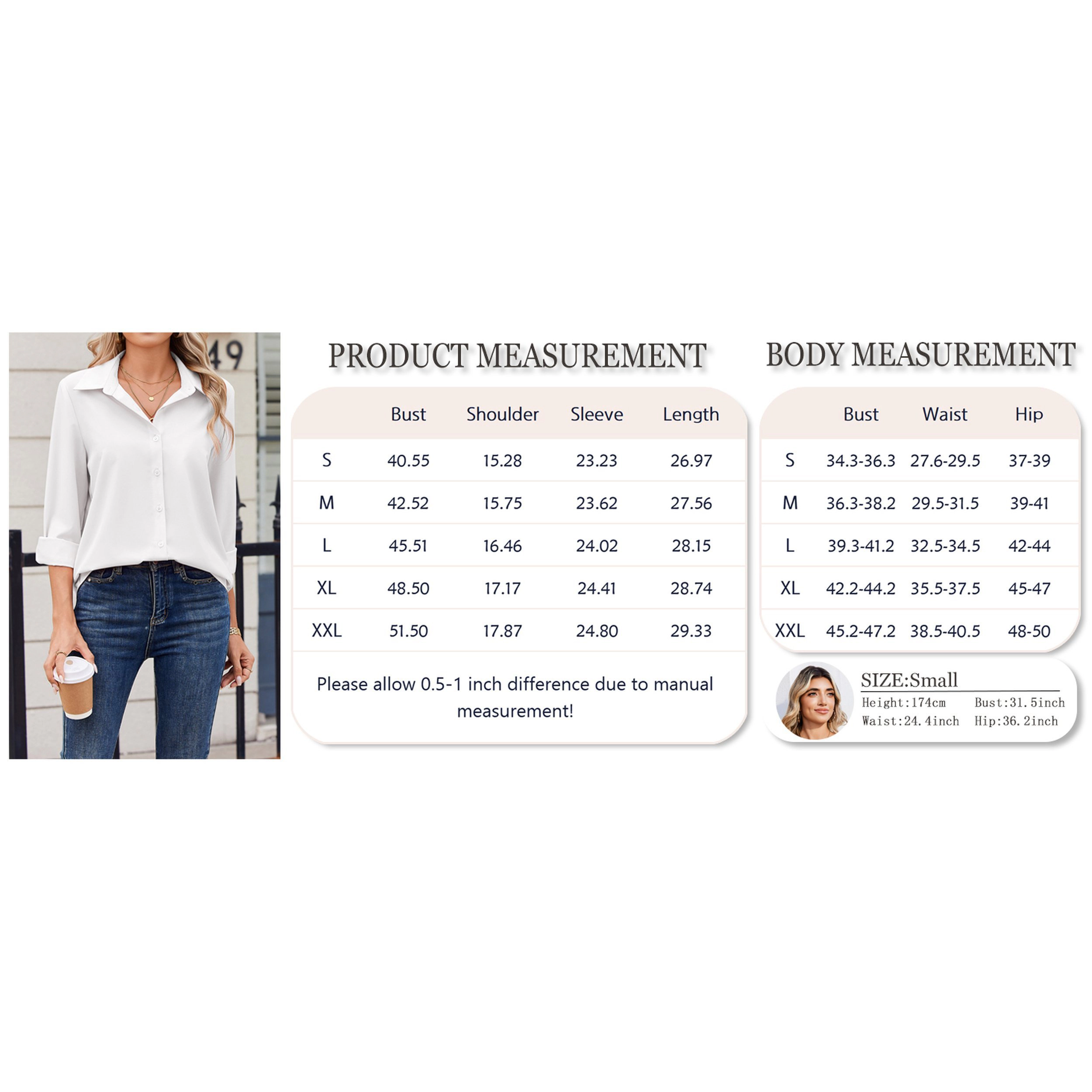 Zeagoo Women's Button Down Shirts, Business Casual White Floral Dressy Tops Long Sleeve Work Blouses