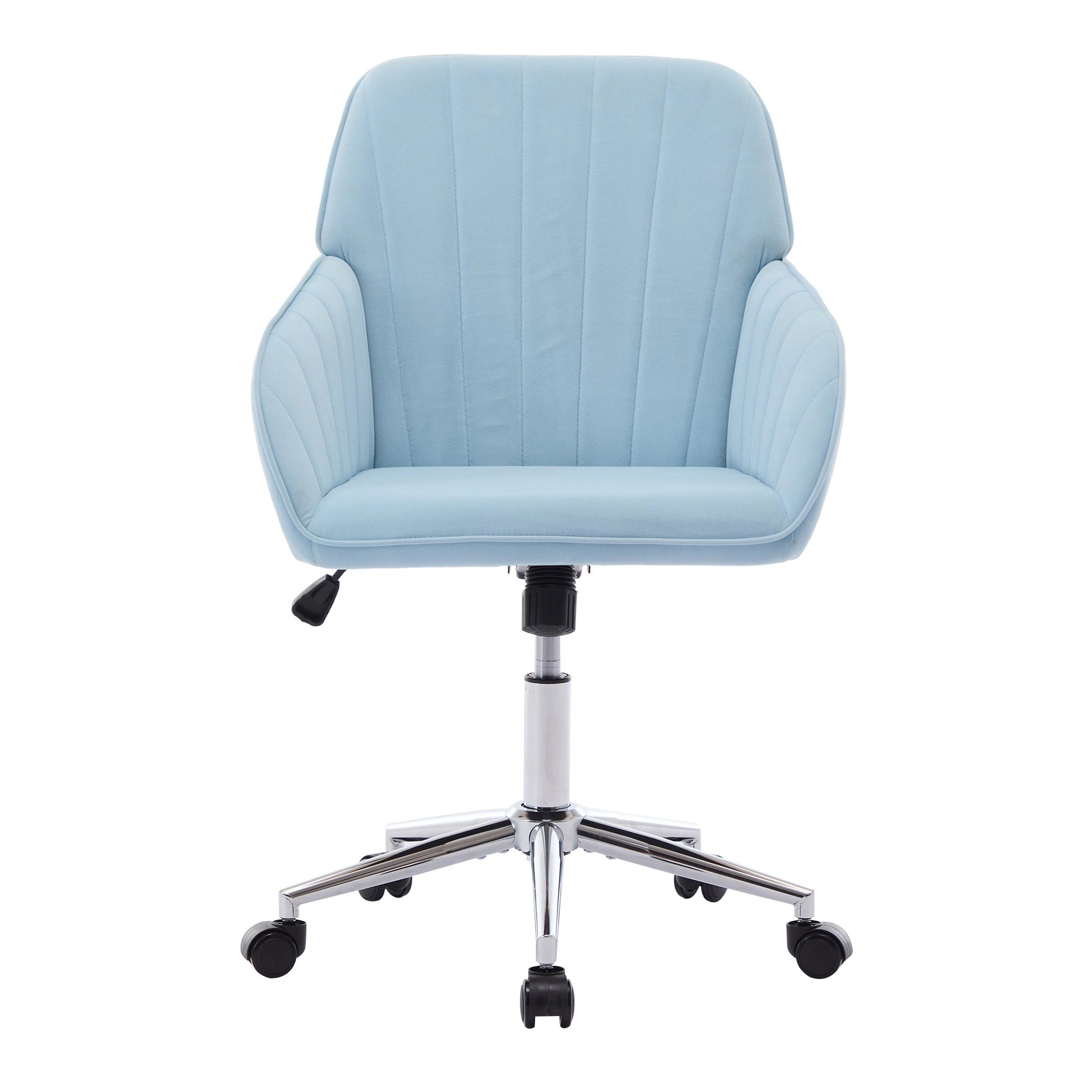 Platinum-Level Office Chairs Baby Blue Velvet Office Chair Ergonomic Adjustable Swivel