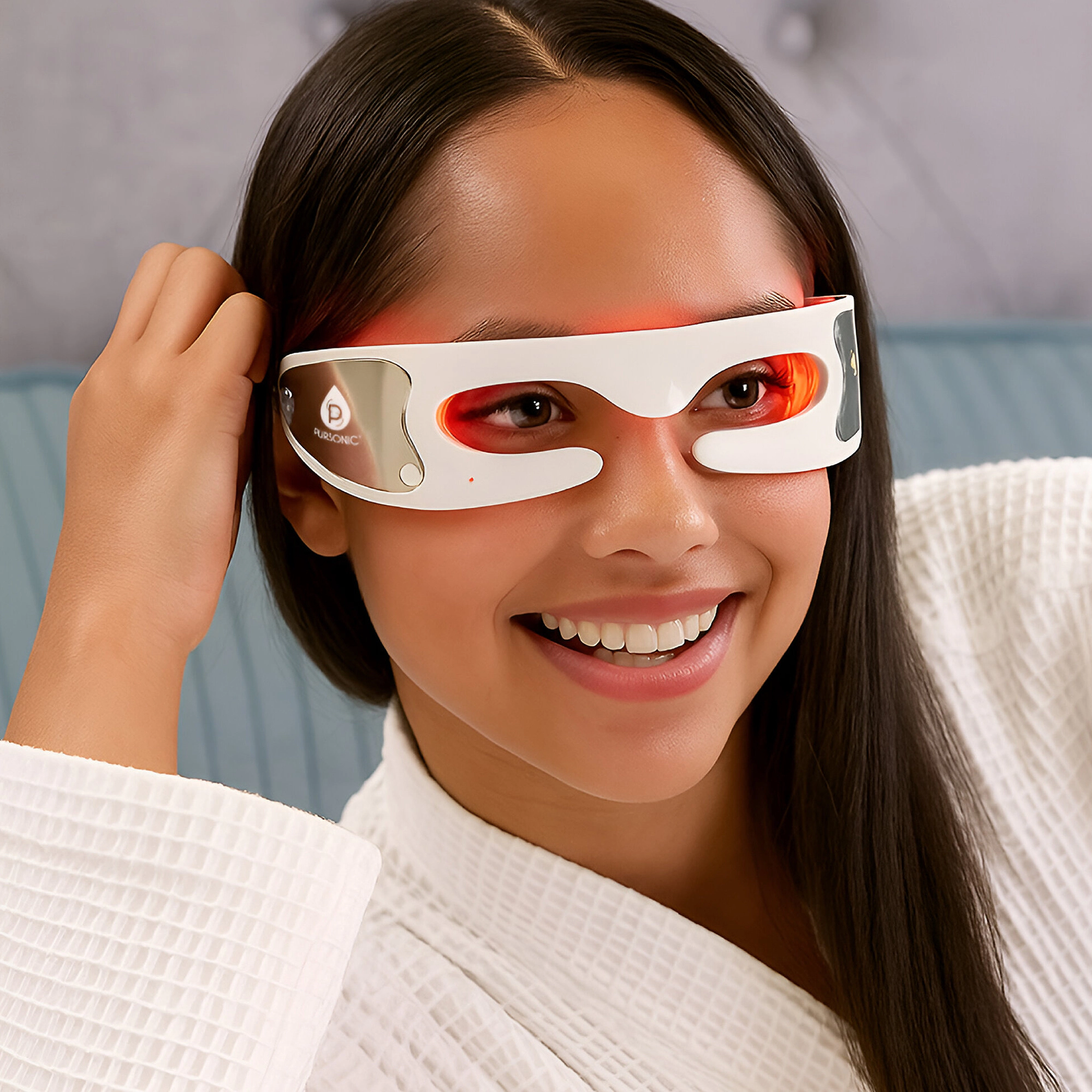 Pursonic Women's LED Light Therapy Anti-Aging Skincare System with Eye Mask, Face Device & Neck Plate